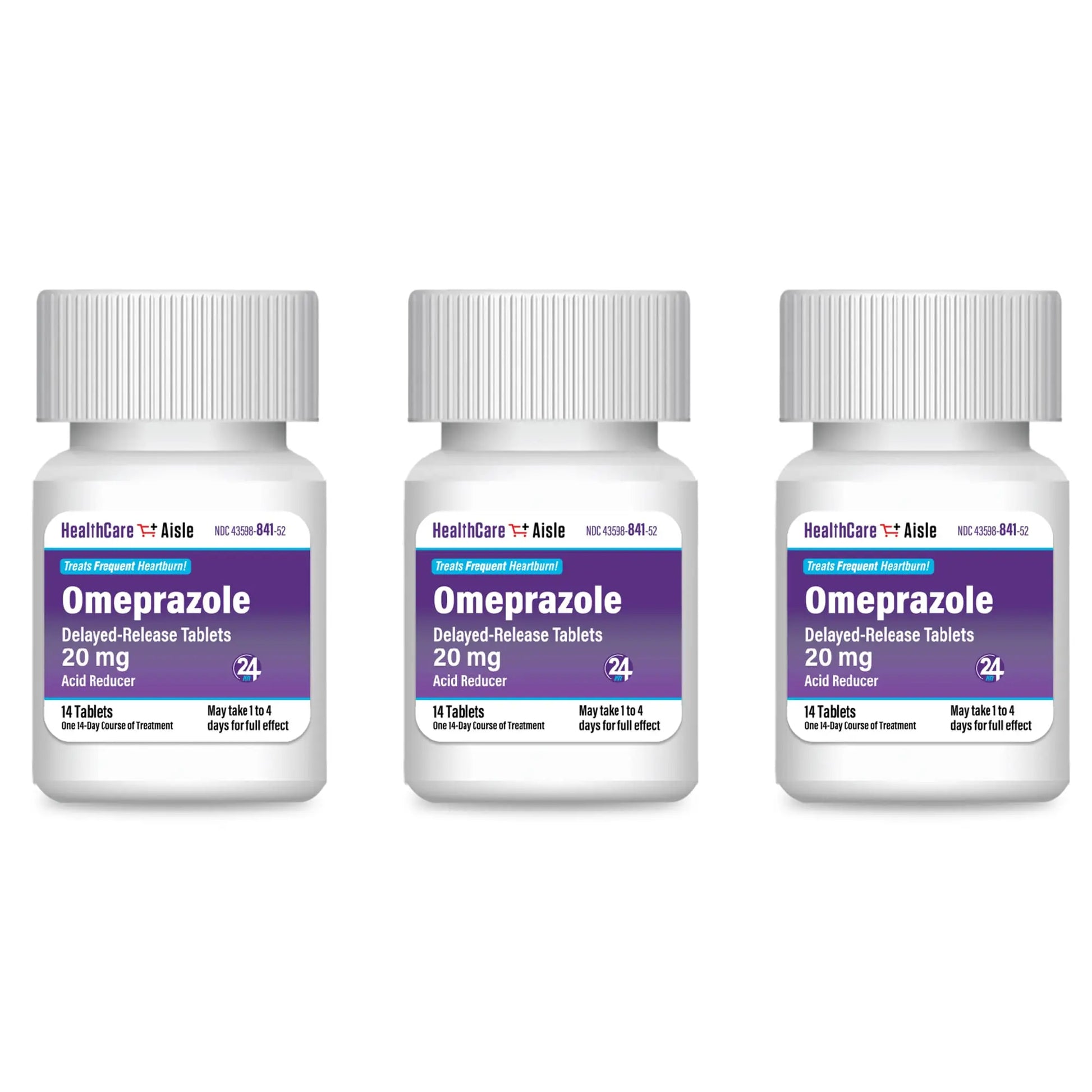 HealthCareAisle Omeprazole 20 mg - 42 Delayed-Release Tablets - Acid Reducer, Treats Frequent Heartburn HealthCareAisle Au supplements