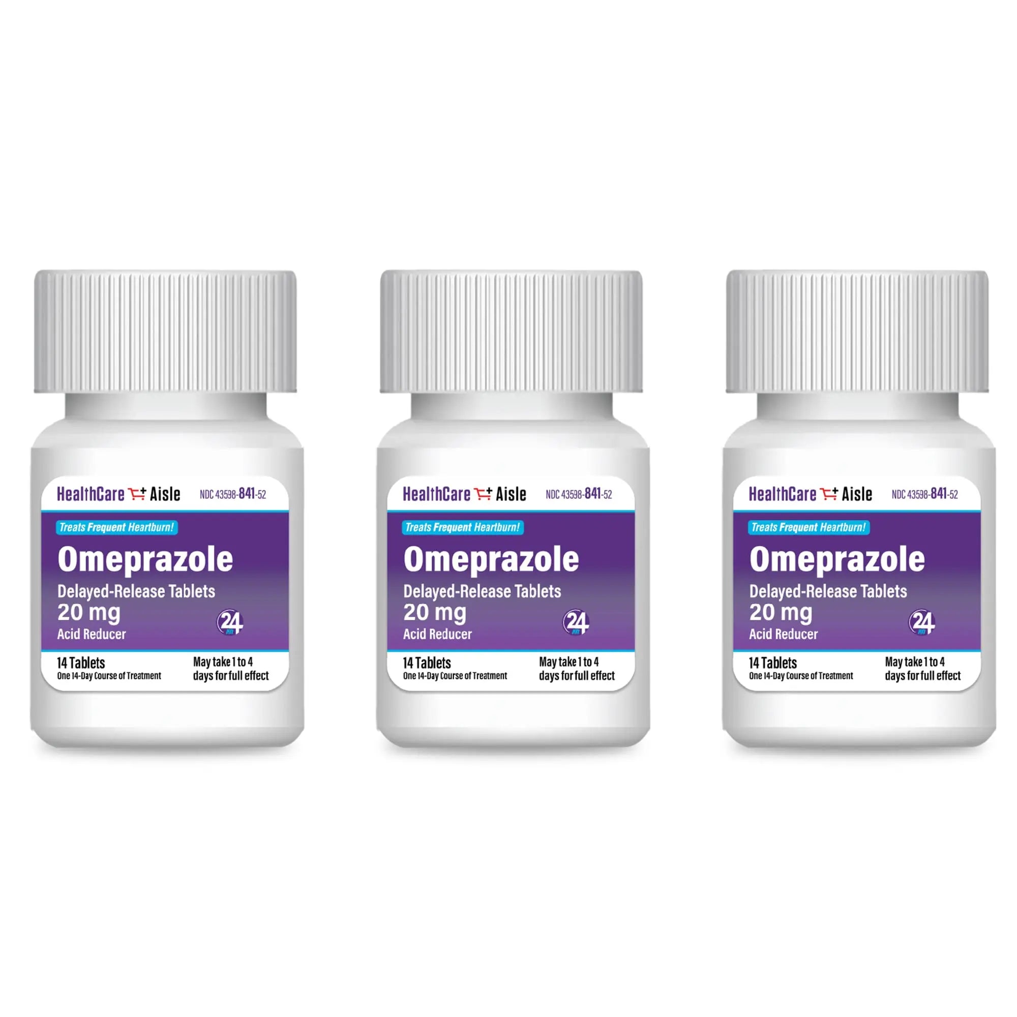 HealthCareAisle Omeprazole 20 mg - 42 Delayed-Release Tablets - Acid Reducer, Treats Frequent Heartburn HealthCareAisle Au supplements