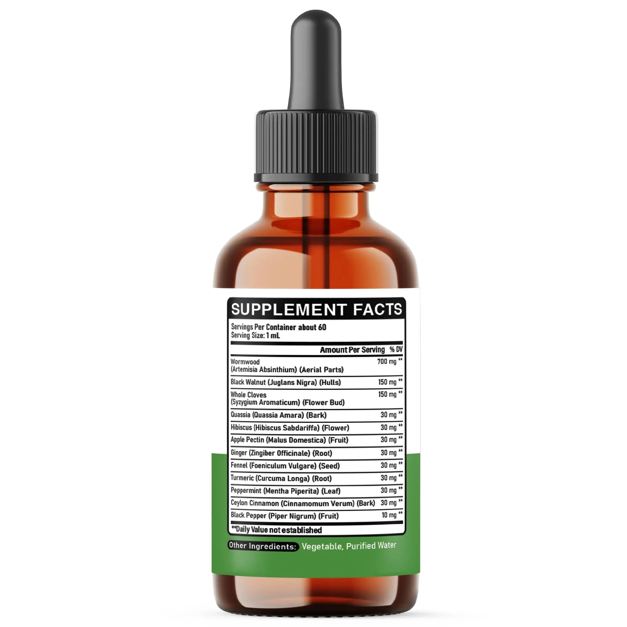 DEDICAD 12in1 Wormwood Liquid Drops - Black Walnut Wormwood Tincture Liquid Extract Whole Cloves and 9 More Herbs - 60 Days Supply DEDICAD Au supplements