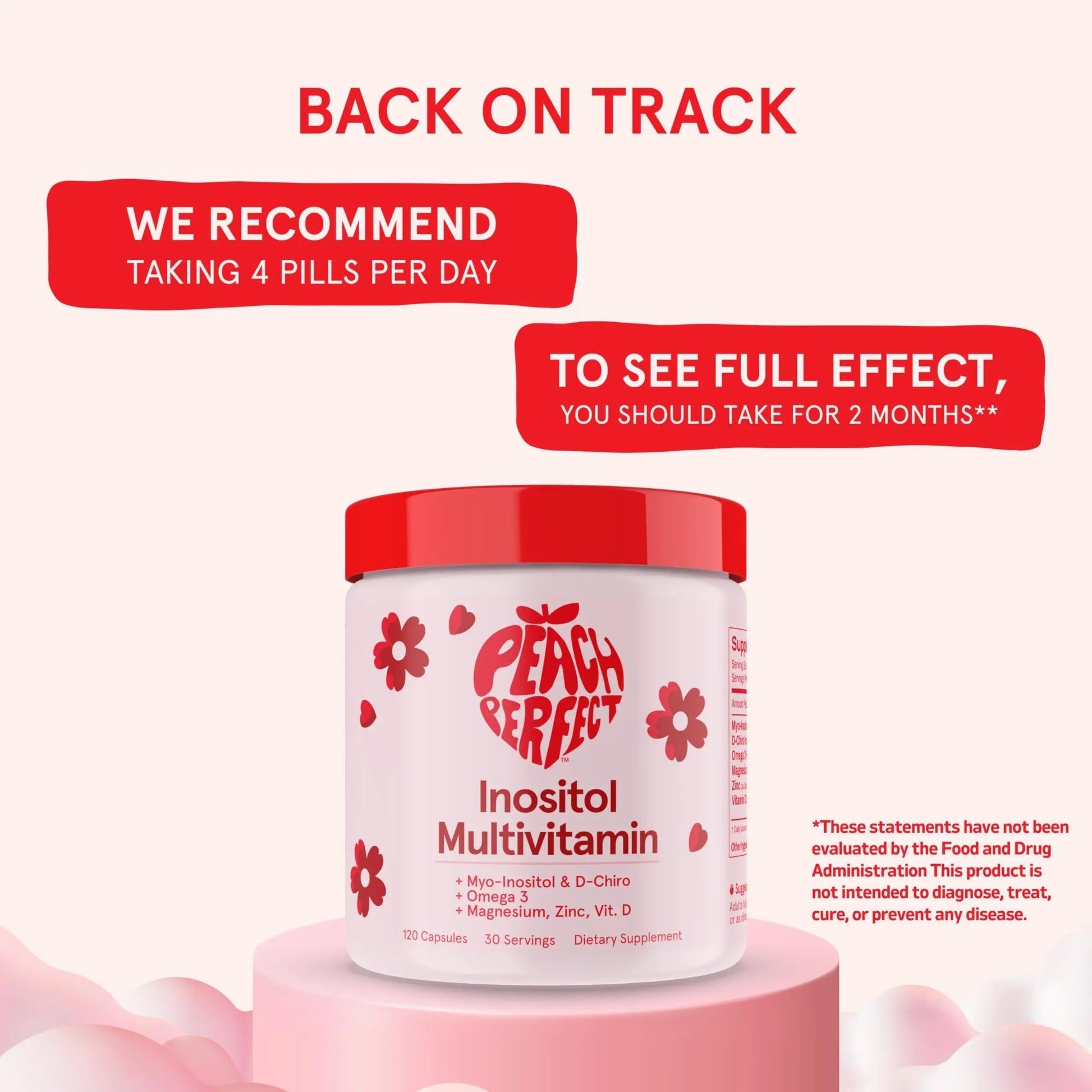 Peach Perfect Inositol Multivitamin – Myo-Inositol & D-Chiro 40:1 Blend, Omega-3, Vitamin D3, Magnesium, Zinc Peach Perfect Au supplements