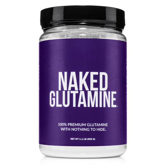 Pure L-Glutamine Made in The USA - 100 Servings - 500g, 1.1lb Bulk, Vegan, Non-GMO, Gluten and Soy Free. Minimize Muscle Breakdown & Improve Protein Synthesis. No Additives NAKEDUS supplements