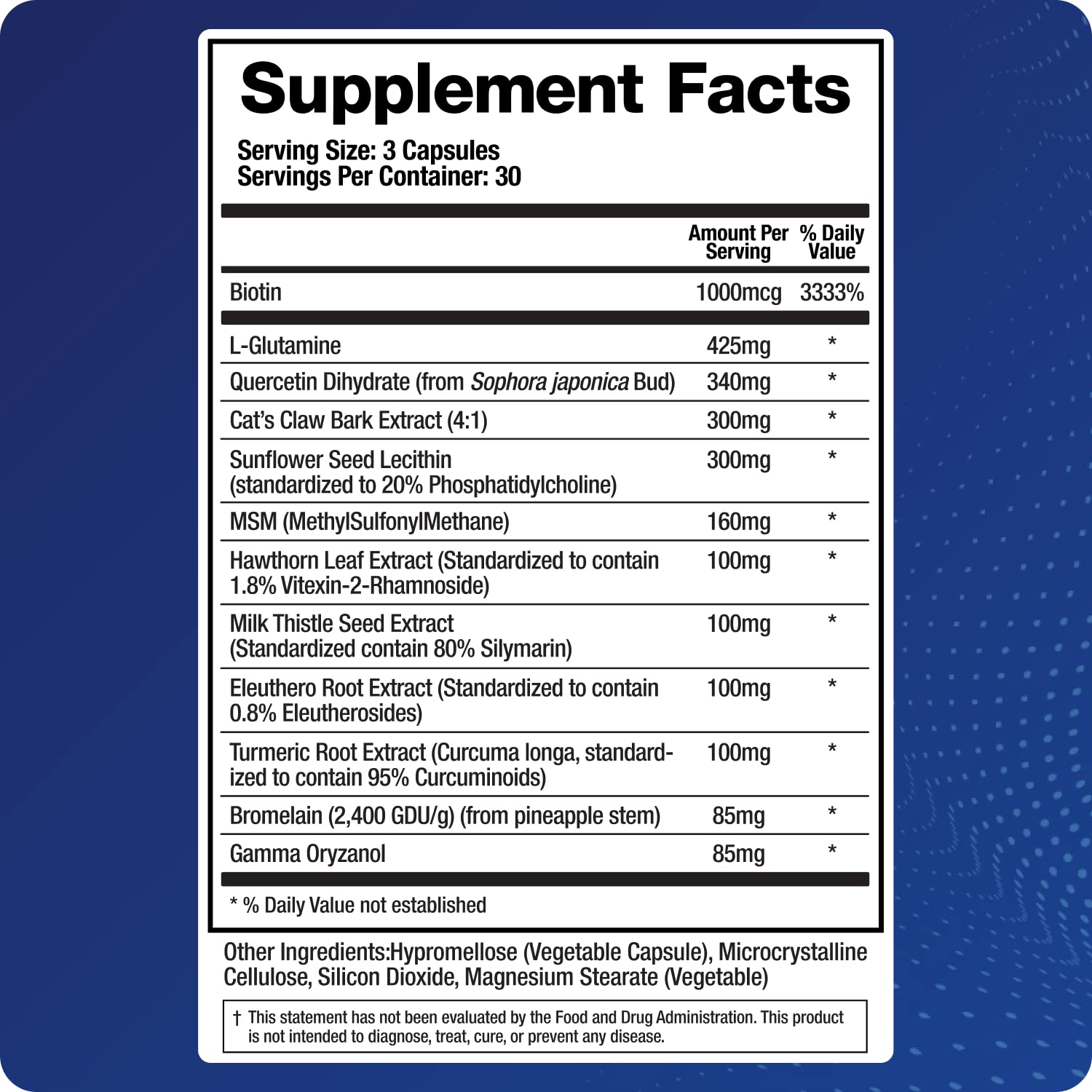 BioMatrix Leaky Gut Repair Supplement w/Glutamine, Quercetin, Cat's Claw, MSM, SIBO, Prebiotic Support, Intestinal Barrier Revive for Men and Women | 60-Day Supply – Leaky Gut-X BioMatrix Au supplements