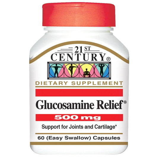 21st Century Glucosamine Relief 500mg Capsules - 60 Count, Pack of 6 21st CenturyAU supplements