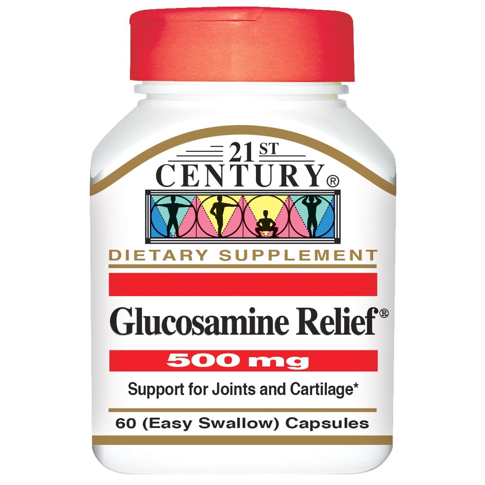 21st Century Glucosamine Relief 500mg Capsules - 60 Count, Pack of 6 21st Century Au supplements
