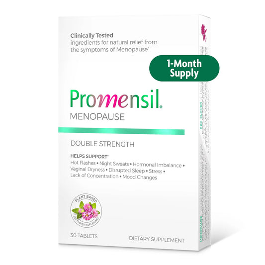 Promensil Menopause Double Strength - Menopause Supplements for Women, Red Clover Isoflavones, Helps Support Hot Flashes, Night Sweats, Restlessness - 30 Count PromensilAU supplements