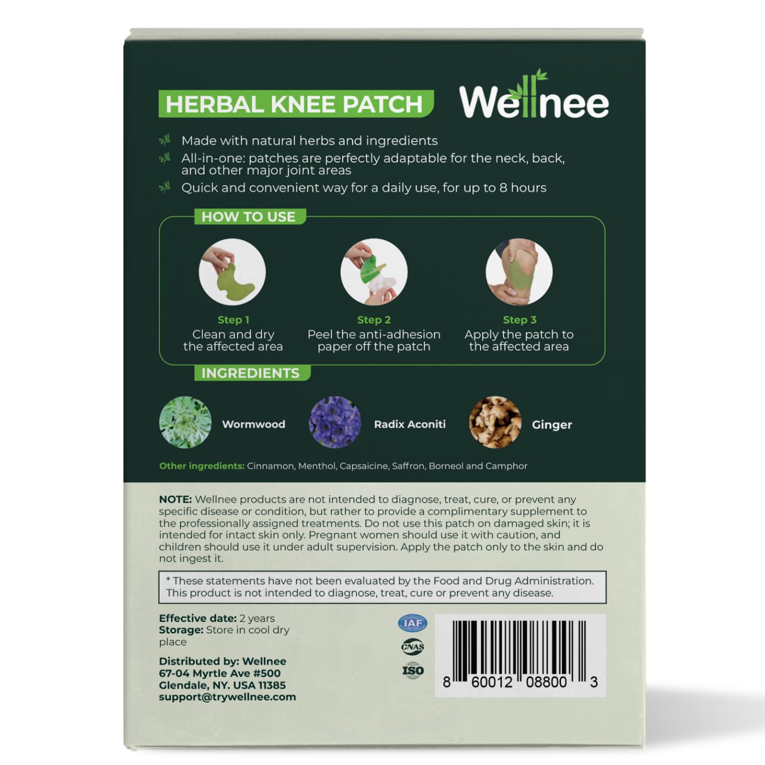 Wellnee Knee & Joint Wellness Bundle – Herbal Patches (10 pcs) & Support Capsules (90 servings) Wellnee Au supplements