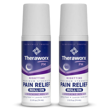 Theraworx Nighttime Maximum Strength Pain Relief Roll-on with Lidocaine – 2.5 oz - 2 Count Theraworx Au supplements
