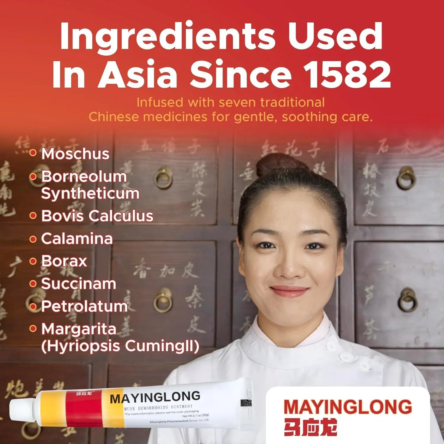 Mayinglong Musk Hemorrhoids Ointment - (20 Grams) Maximum Strength Formula for Hemorrhoidal Fast Relief, Soothes Itching, Burning & Discomfort - Fast-Acting Relief (0.71 oz Tube) Mayinglong Au supplements
