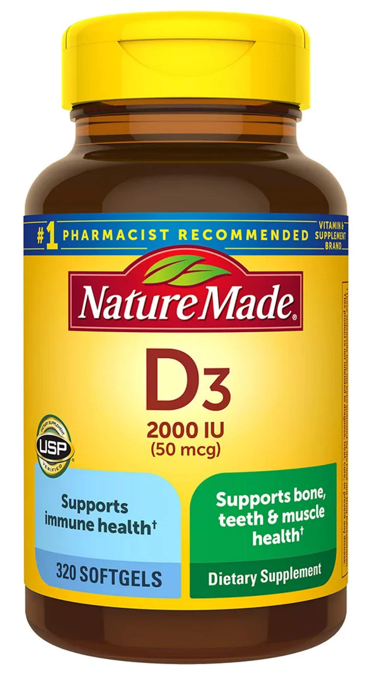 Nature Made Vitamin D3 2000iu 320 Ct. Soft Gels (Packaging May Vary) Nature Made Au supplements