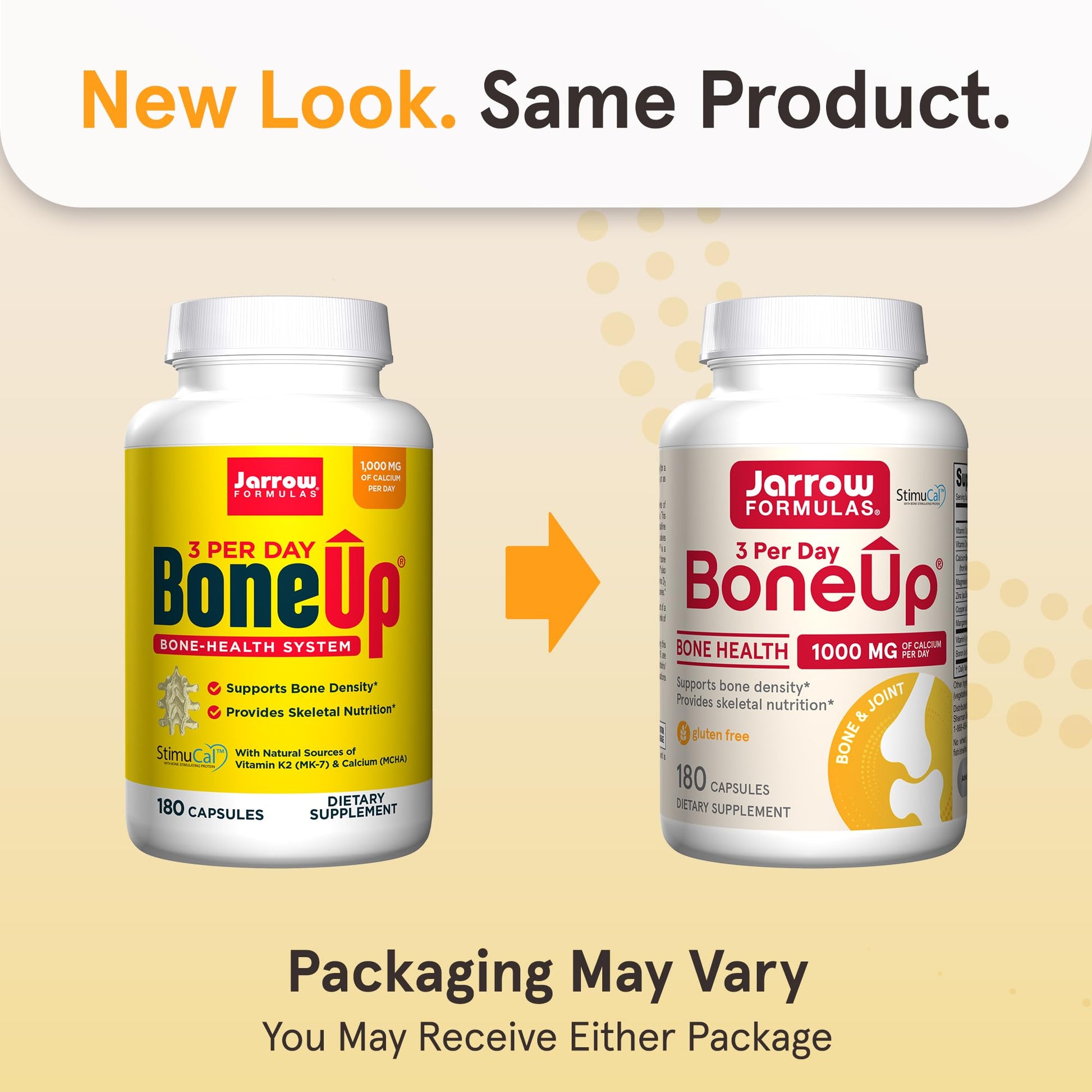 Jarrow Formulas BoneUp Three Per Day for Bone Density and Skeletal Nutrition, Includes Vitamin D3, K2 (as MK-7) and Calcium, 180 Capsules, 60 Day Supply Jarrow Formulas Au supplements
