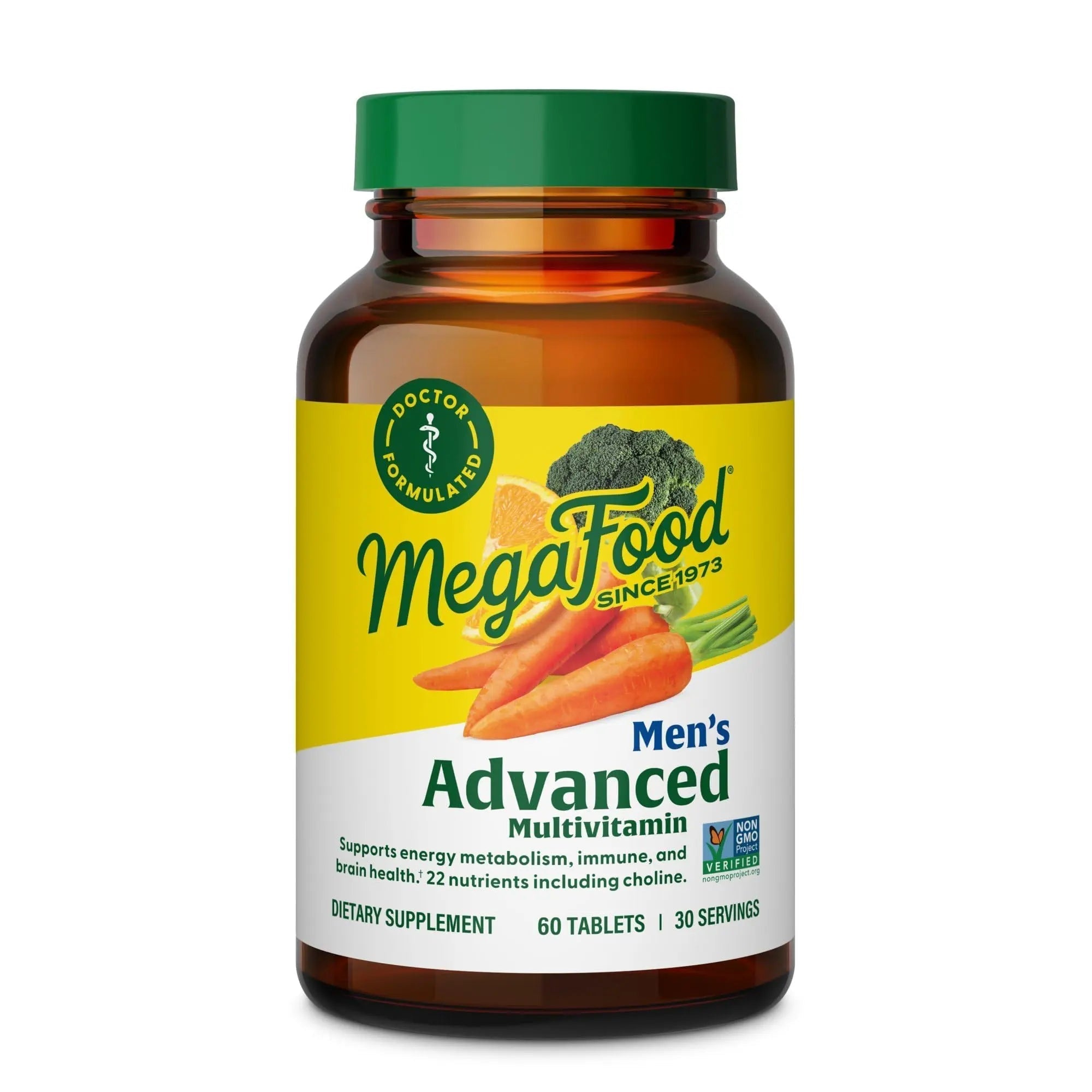 MegaFood Men's Advanced Multivitamin for Men - Doctor -Formulated - Choline, Vitamin B12, Vitamin D, Vitamin C & Zinc - Brain Health & Immune Support MegaFood Au supplements