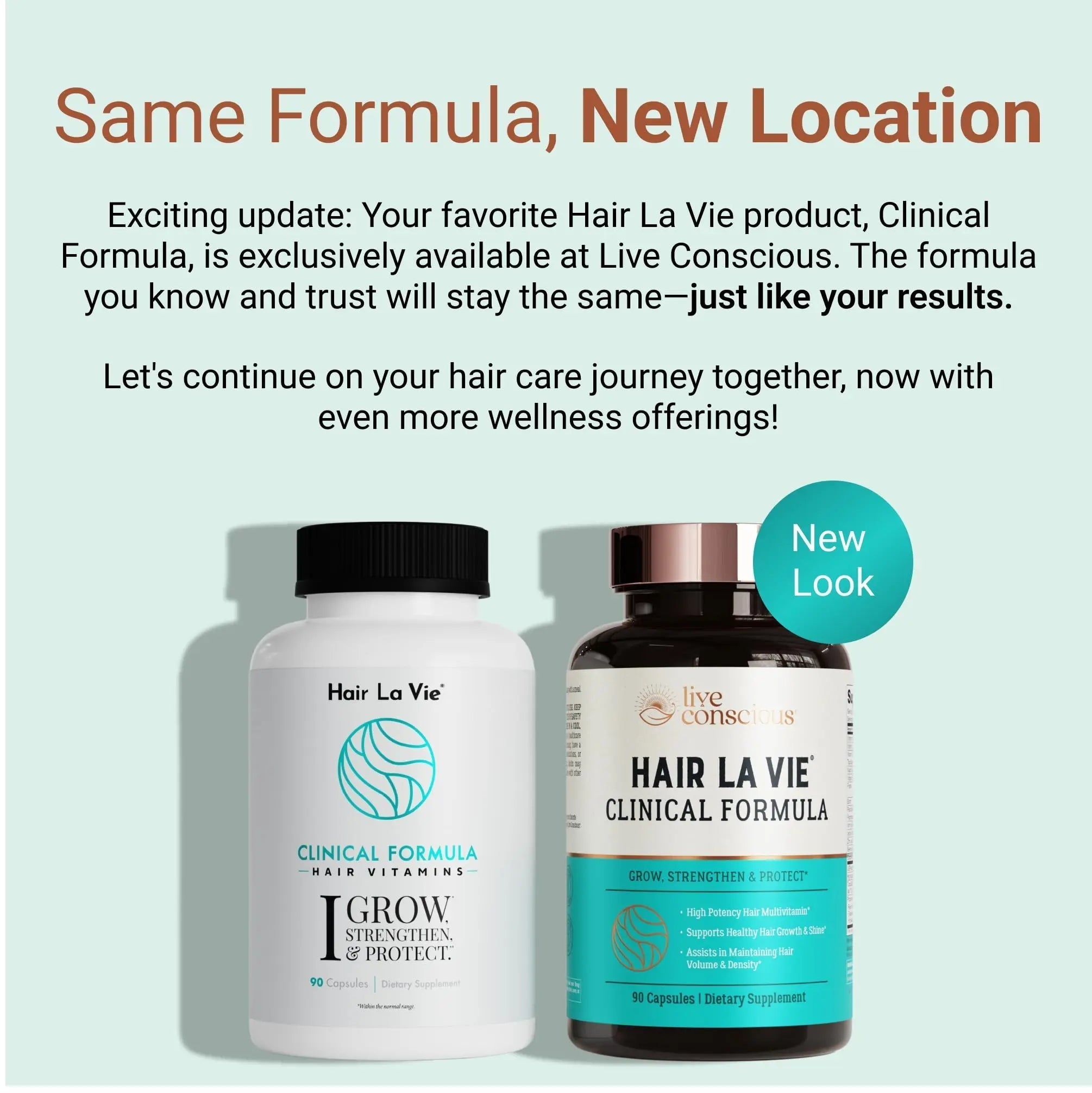 Hair La Vie Live Conscious Clinical Formula Hair Growth Vitamins for Women and Men w/Biotin, Collagen & Saw Palmetto (Pack of 1) Hair La Vie Au supplements