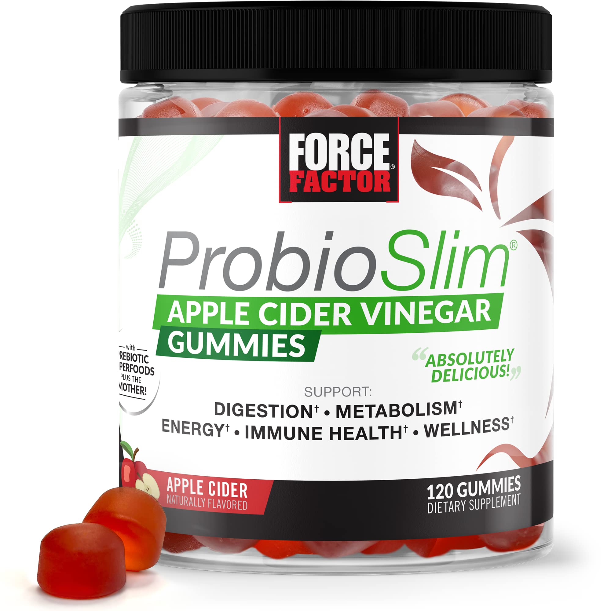 Force Factor ProbioSlim Apple Cider Vinegar Gummies with Organic, LactoSpore Force Factor Au supplements