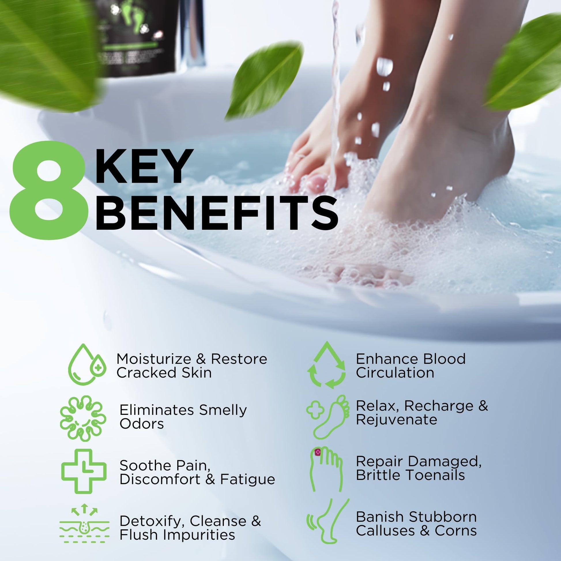 Tea Tree Oil Foot Soak with Epsom Salt - Made in USA - for Toenail Athletes Foot DAILY REMEDY Au supplements