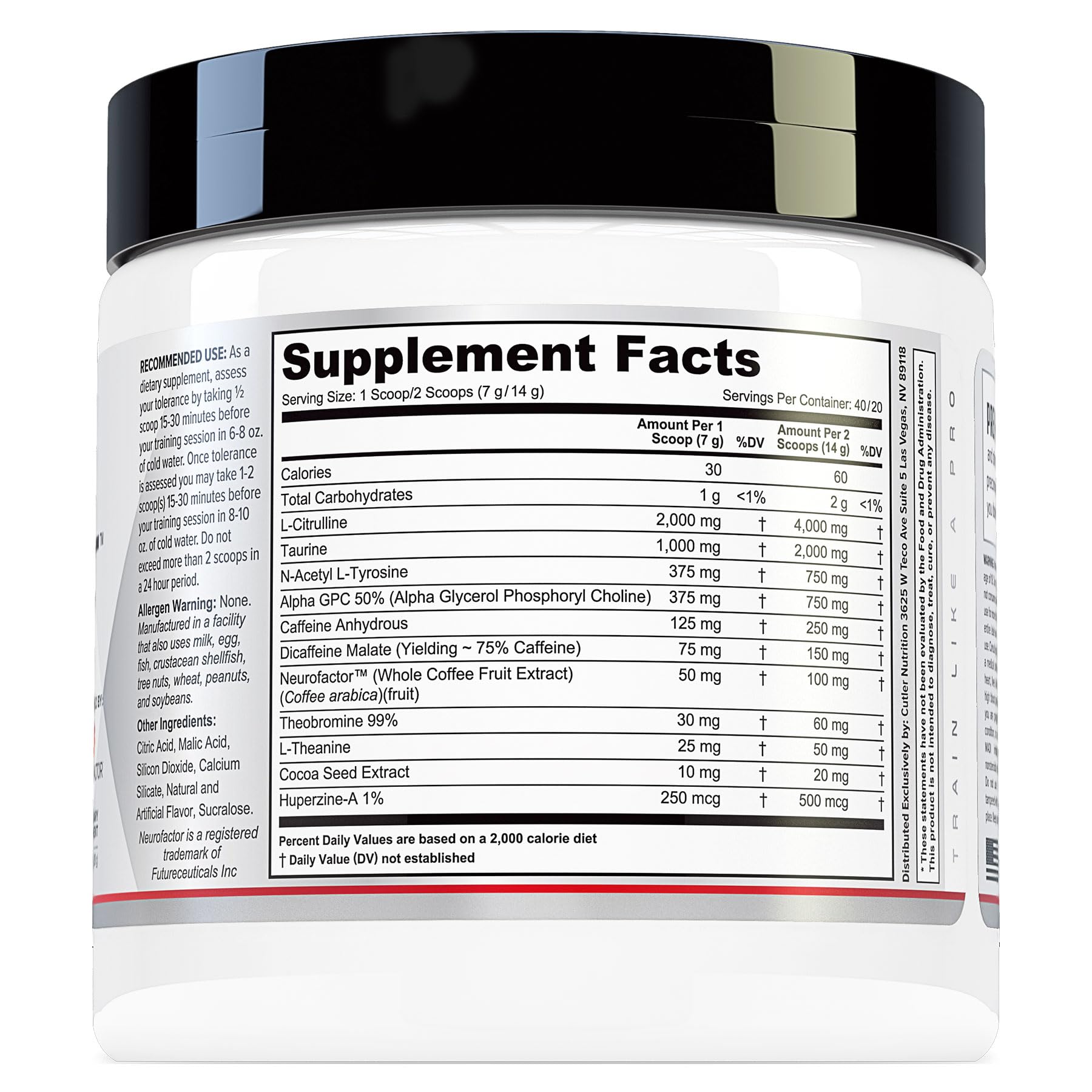 Prevail Pre Workout Powder with Nootropics: Pre-Workout Drink for Men and Women Cutler Nutrition Au supplements