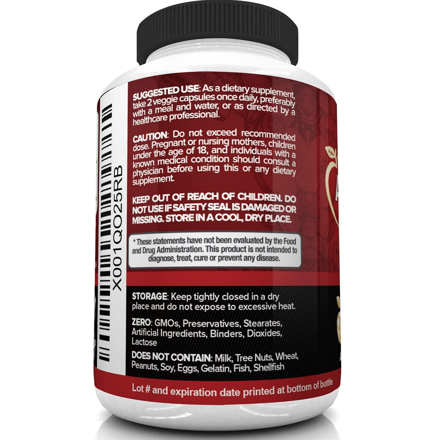 Nutrivein Apple Cider Vinegar Capsules with Mother - 1600mg - 120 Vegan Nutrivein Au supplements
