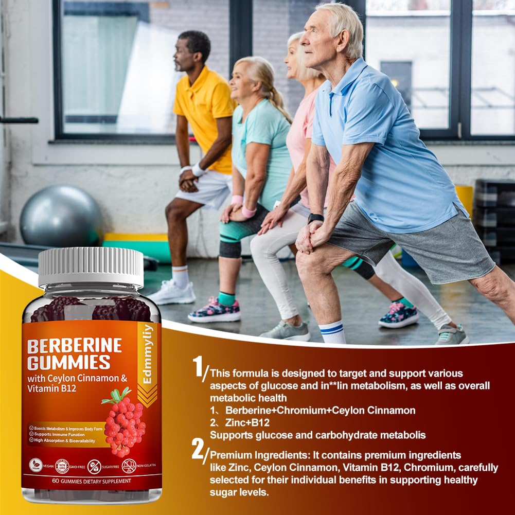 Berberine Gummies 1600mg with Ceylon Cinnamon Sugar Free High Potency Berberine Edmmyliy Au supplements