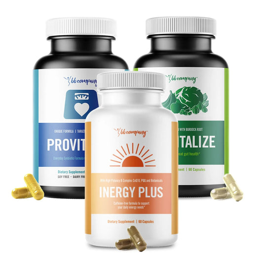BB Company Menokit Bundle | Menopause Vitamins - Soothes Joint Aches, Boosts Energy, Mental Clarity, Gut Health | Provitalize, Previtalize & inergyPLUS | Value Bundle | Packaging Vary | 30 Day Supply BB CompanyAU supplements