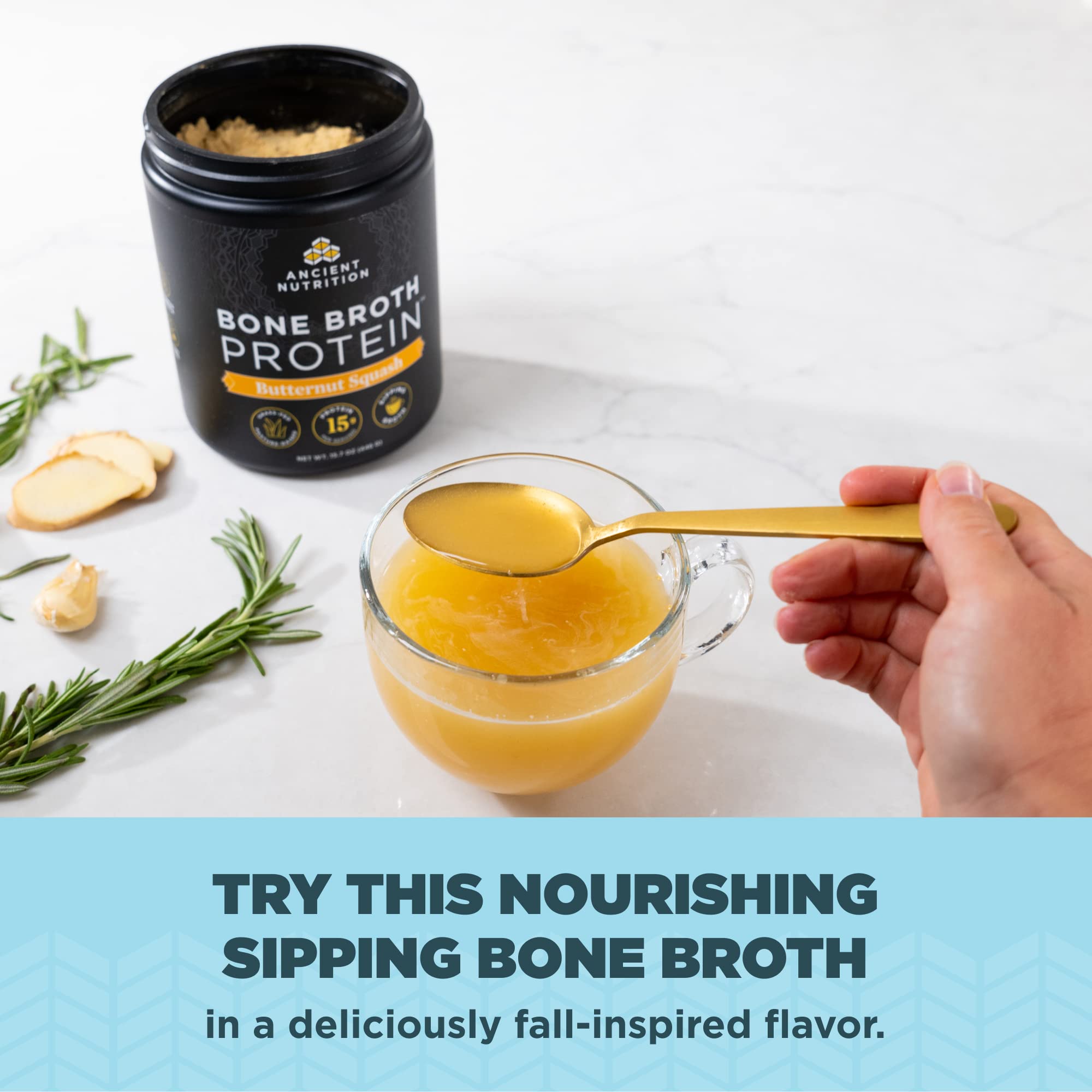 Ancient Nutrition Bone Broth Protein Powder, Chicken Soup, Grass-Fed Chicken Ancient Nutrition Au supplements