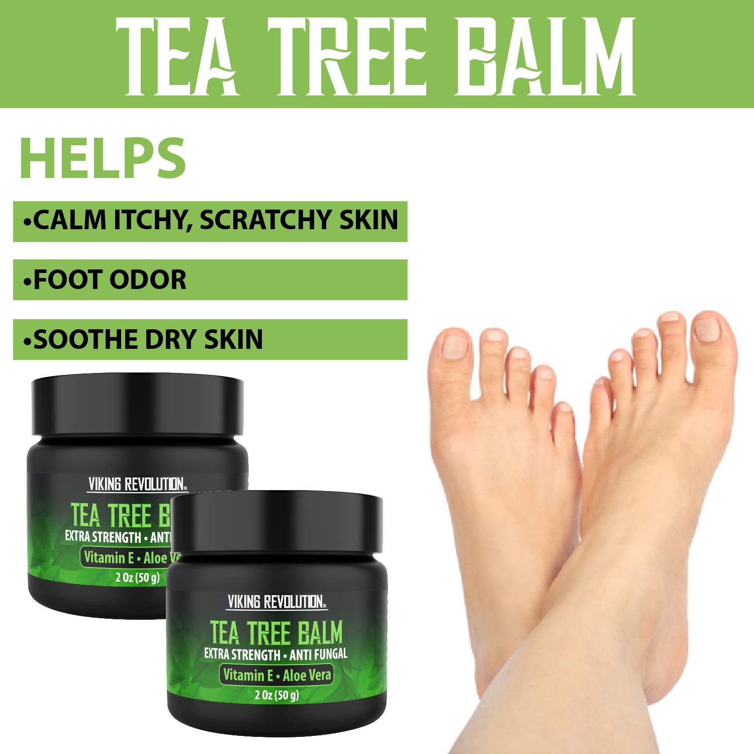 Viking Revolution Tea Tree Oil Cream - Super Balm Athletes Foot Cream - for Eczema Viking Revolution Au supplements