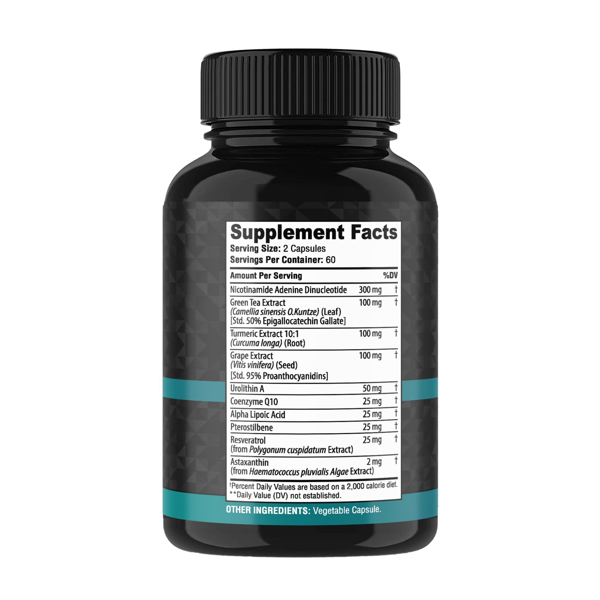 NAD+ Supplement Complex – NAD Supplement+ 300 mg with Astaxanthin, Urolithin A, Resveratrol, CoQ10 & Antioxidant Blend – Cellular Energy, Mitochondrial Support – 120 Count (Pack of 1) Vitabem Au supplements