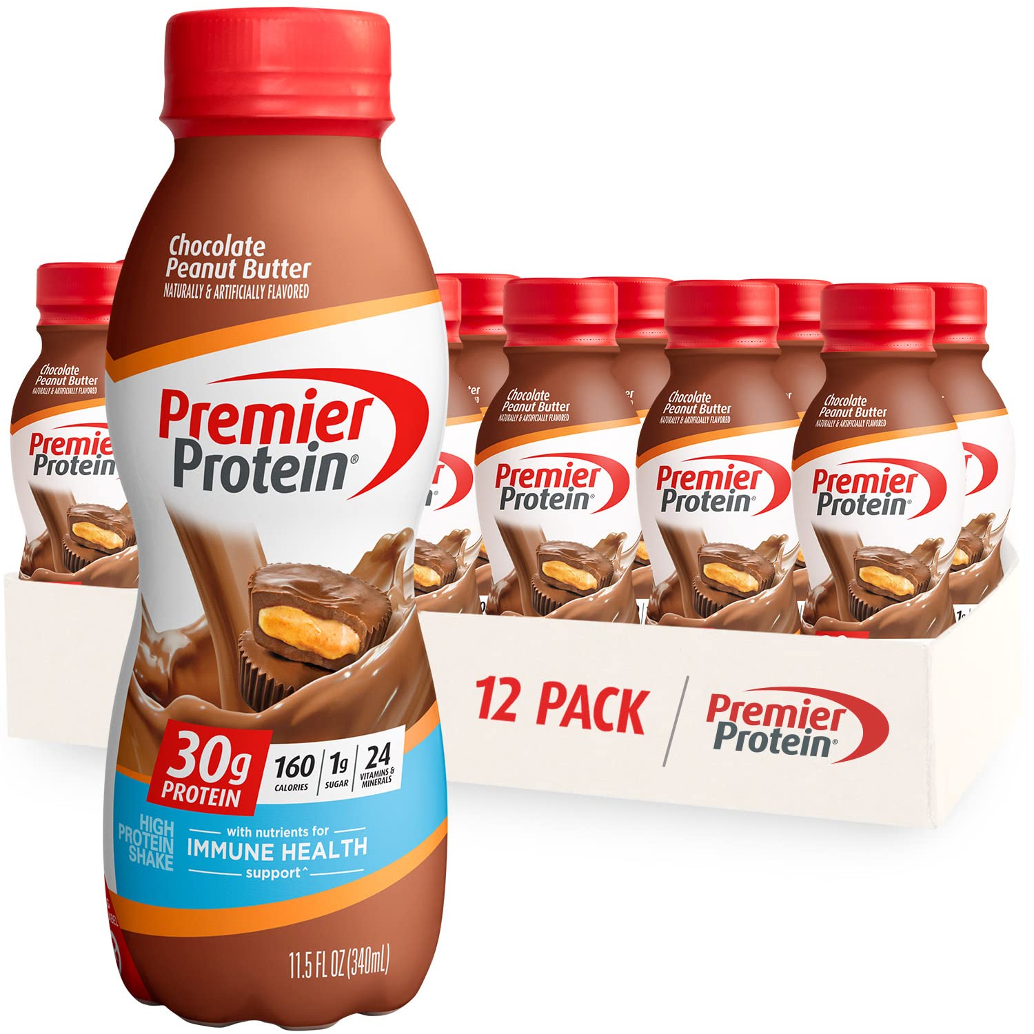 Premier Protein Shake, Chocolate Peanut Butter Liquid, 30g Protein, 1g Sugar, 24 Vitamins Premier Protein Au supplements