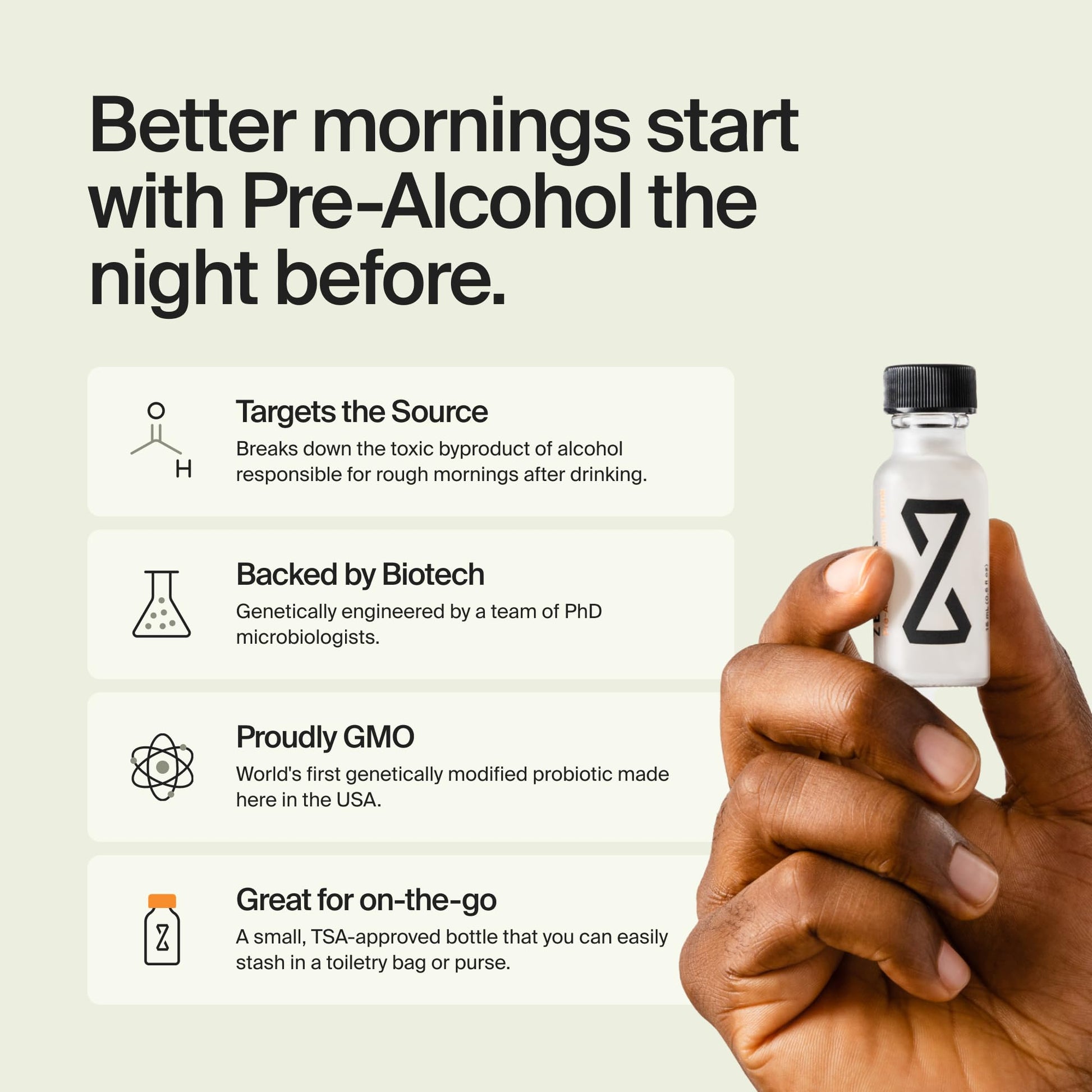 ZBiotics — Feel Better After Drinking, Wake Up Refreshed, Science-Backed, Patented Probiotic for Easier Mornings, Travel-Friendly, 3-Pack of 0.47 Fl Oz Bottles ZBiotics Au supplements