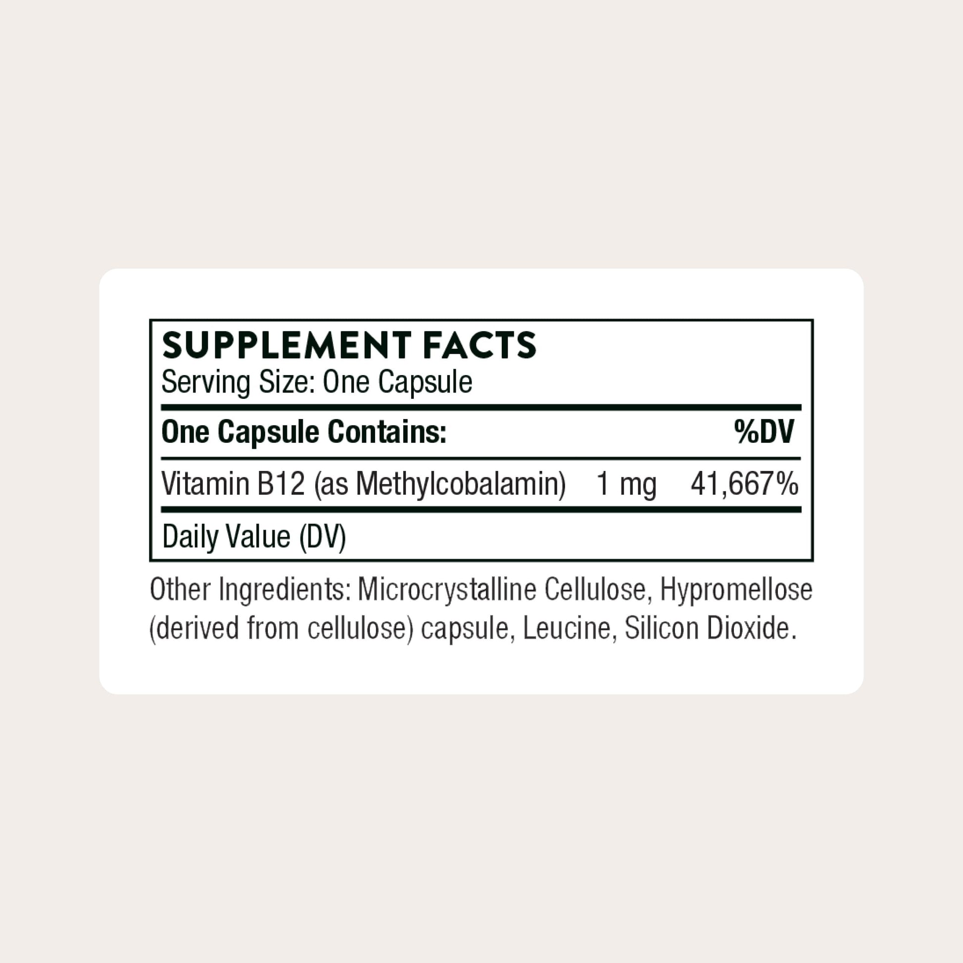 THORNE - Vitamin B12 - as Methylcobalamin - Supports Heart & Nerve Health, Blood Cell Function, Healthy Sleep & Methylation* - Gluten, Dairy & Soy-Free - 60 Servings THORNE Au supplements
