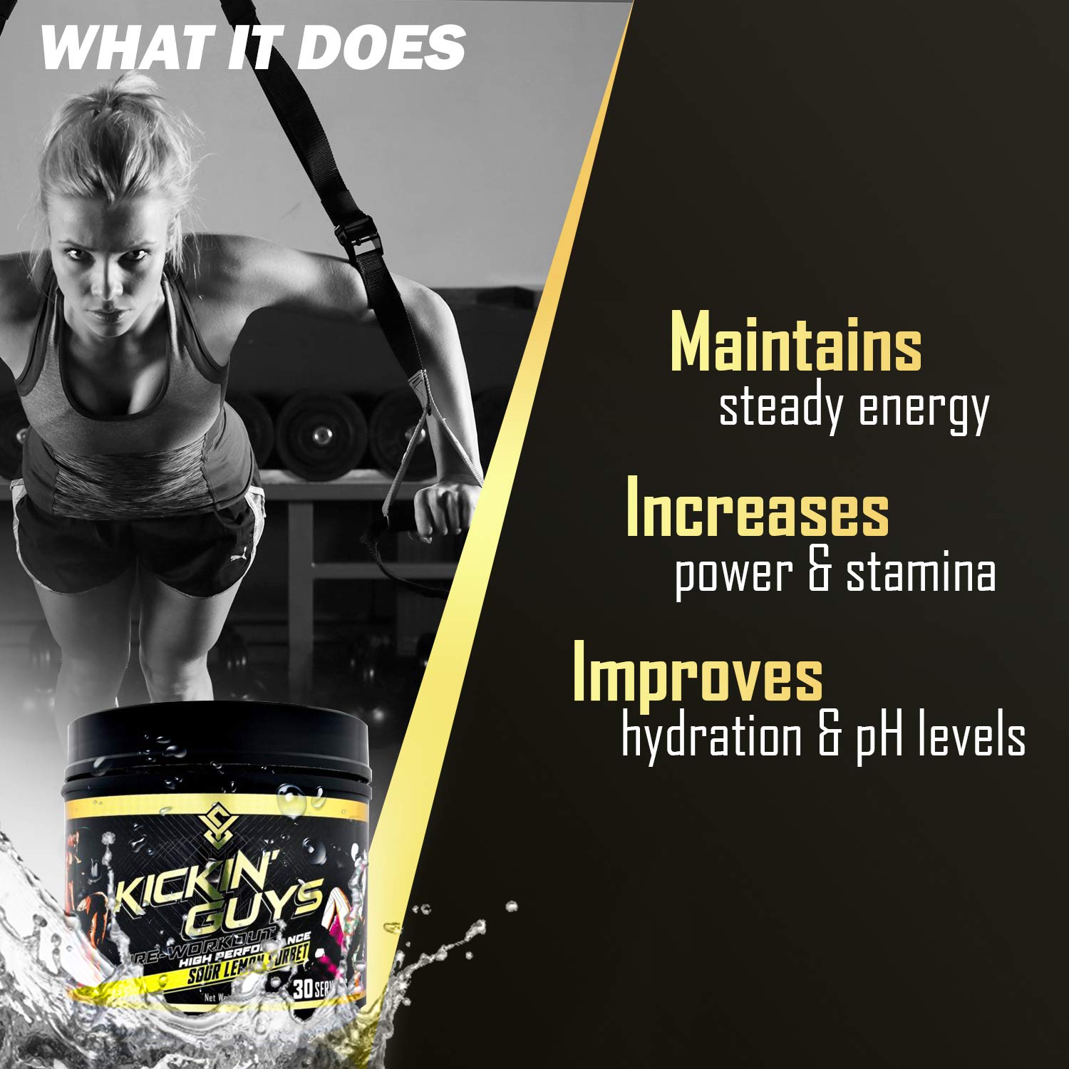 Kickin' Guys Pre Workout Powder Sports Nutrition Supplement - Explode Energy & Performance Yulian Svitolin LLC Au supplements