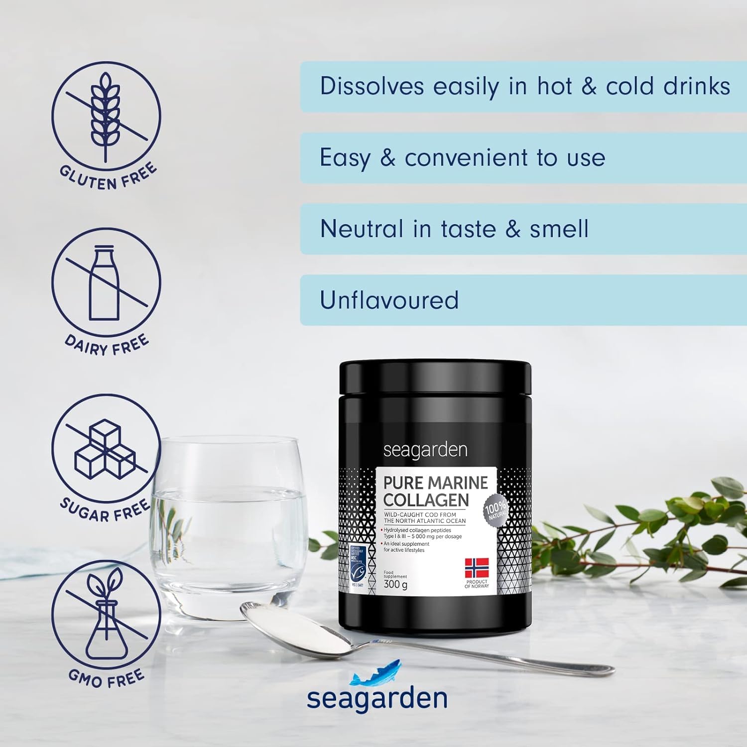 Seagarden Pure Marine Collagen Powder (Type I & III) | Wild-Caught Arctic Cod SEAGARDEN Au supplements