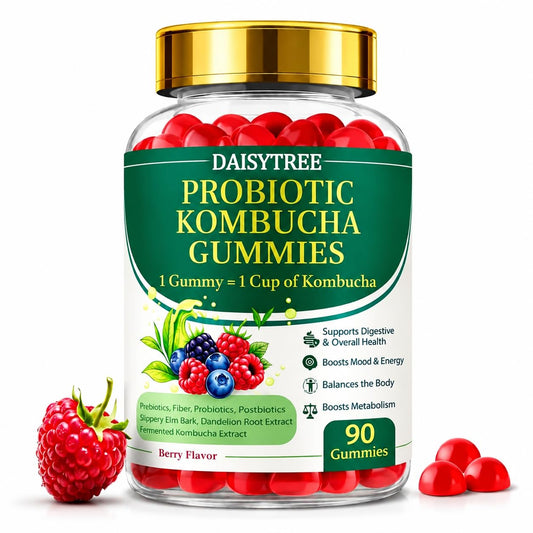 PRIMEHAVEN Probiotic Kombucha Gummies - Prebiotics, Probiotics, Postbiotics, Fiber Supplement, Slippery Elm, Dandelion Root, for Bloating, Gut Health PRIMEHAVENUS supplements