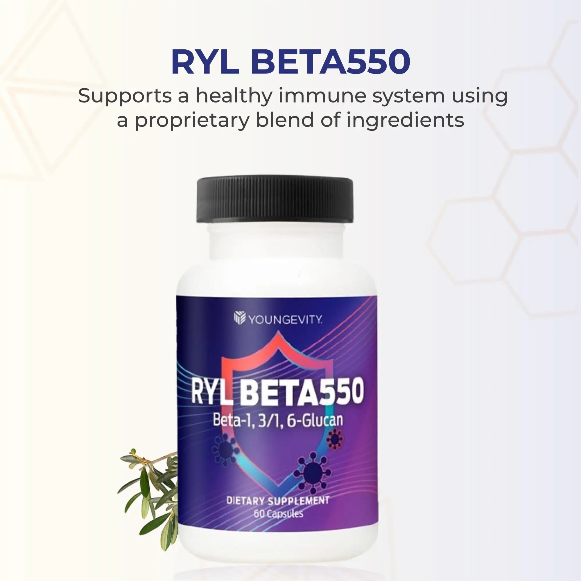 Youngevity RYL Beta550 Beta 1, 3-D Glucan Immune Support - 60 Capsules (Pack of 1) Youngevity Au supplements