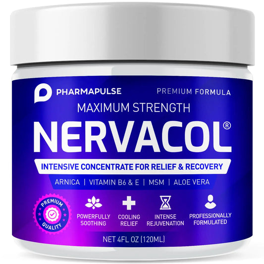 Pharmapulse Neuropathy Nerve Therapy & Relief Cream - Maximum Strength Relief Cream for Foot, Hands, Legs, Toes Includes Alpha Lipoic Acid, Arnica, Vitamin B6, Aloe Vera, MSM - Effective Soothing 4oz PharmapulseAu supplements