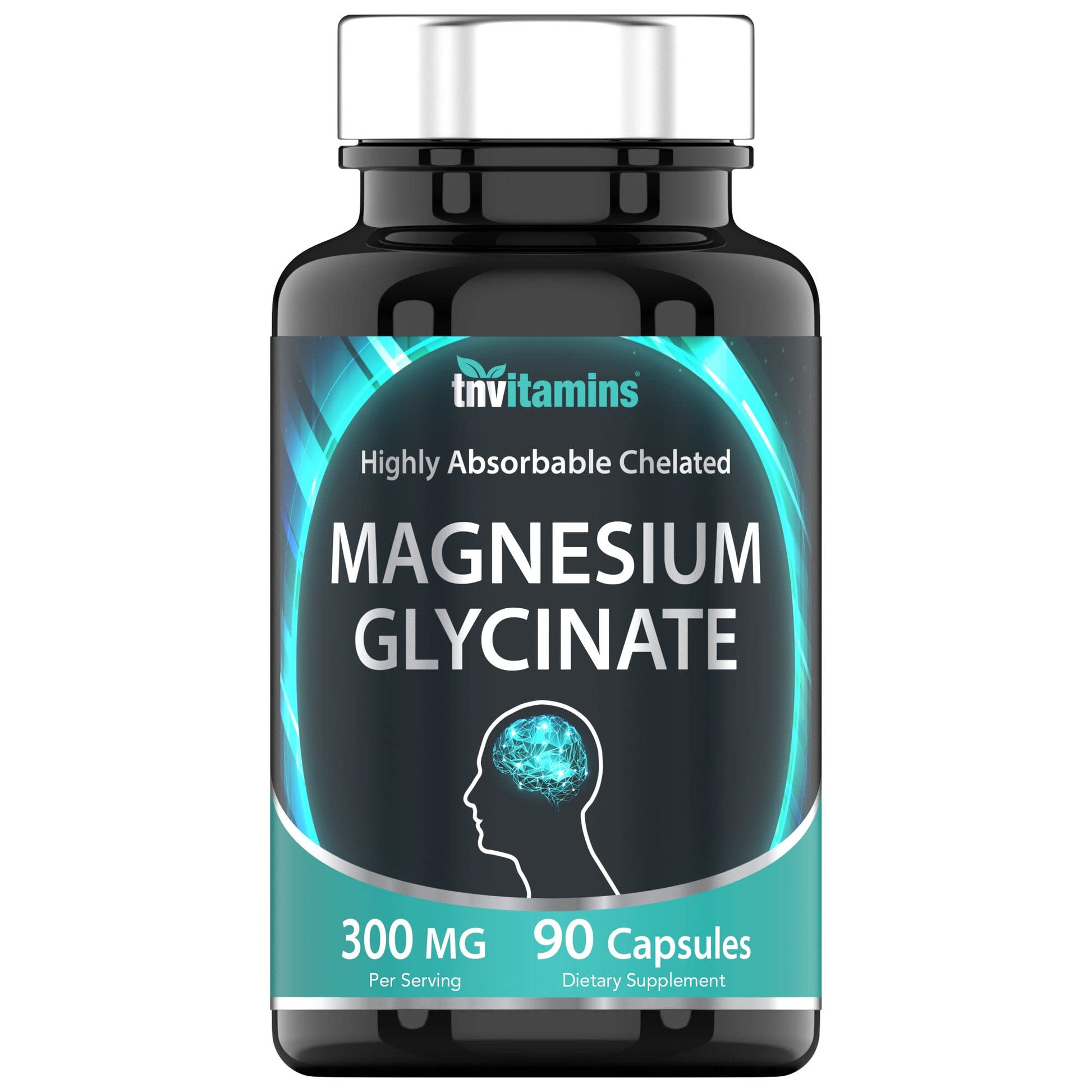 tnvitamins Magnesium Glycinate 300mg, 90 Capsules | High Absorption Chelated Magnesium for Sleep, Calm & Muscle Support* | Non-GMO, Gentle, Non-Laxative | TNVitamins tnvitamins Au supplements