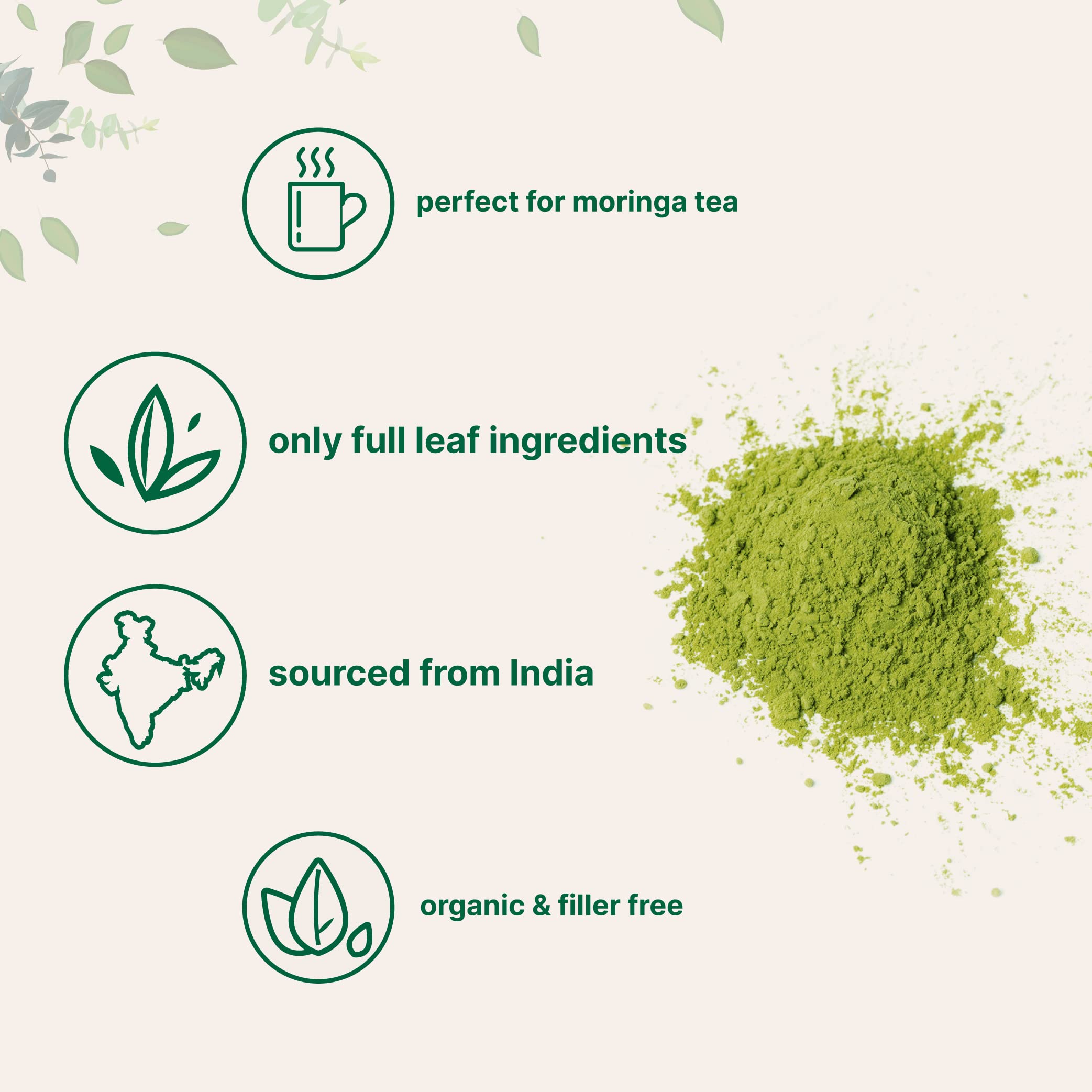 Organic Moringa Oleifera Leaf Powder for Hair, 2 Pounds, Rich in Antioxidants and Immune Micro Ingredients Au supplements