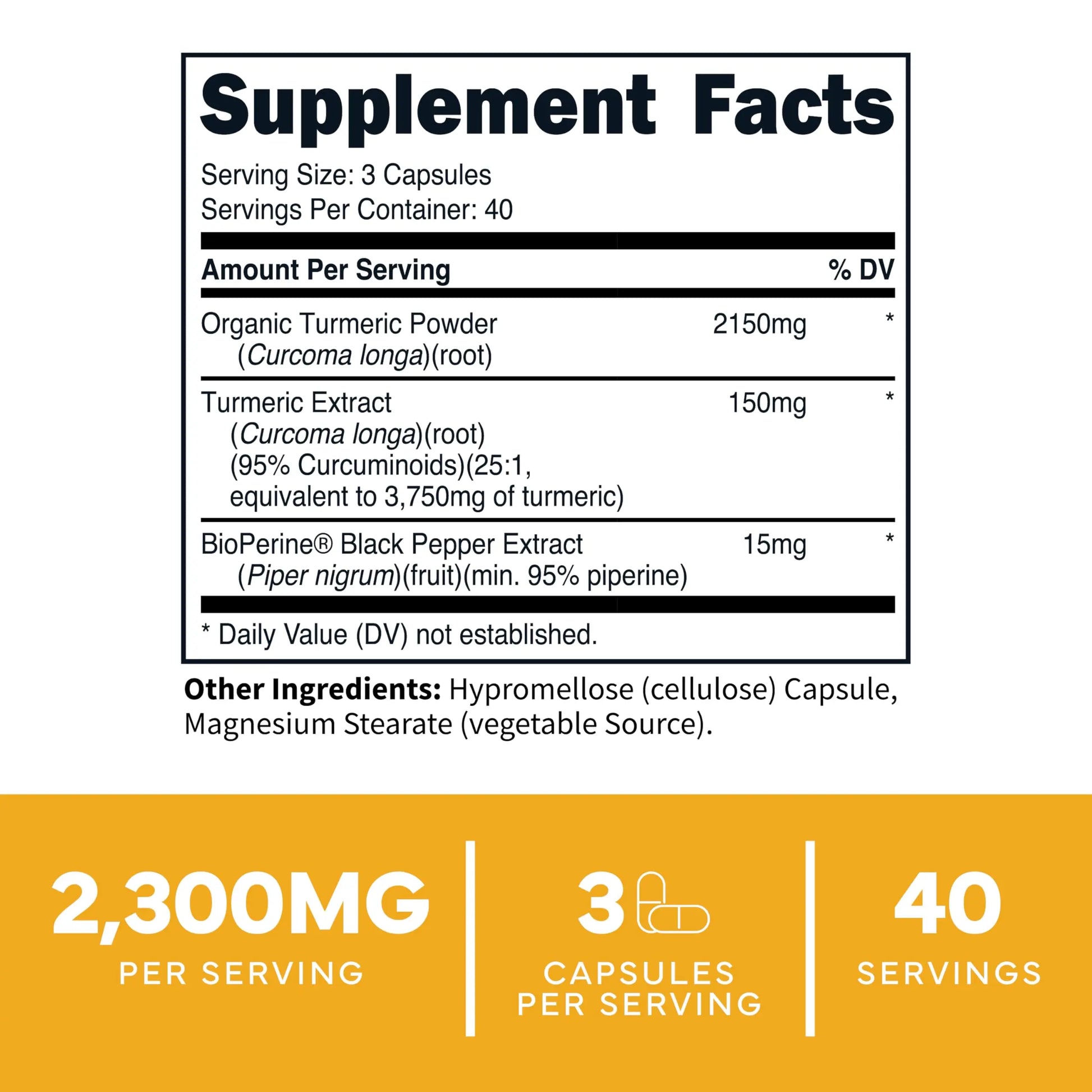 Type Zero Turmeric with Bioperine (120 Capsules) (2300mg per Serving) - GMO Free, Gluten Free, 3rd Party Tested Type Zero Au supplements