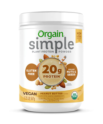 Orgain Organic Simple Vegan Protein Powder, Peanut Butter - 20g Plant Based Protein Orgain Au supplements