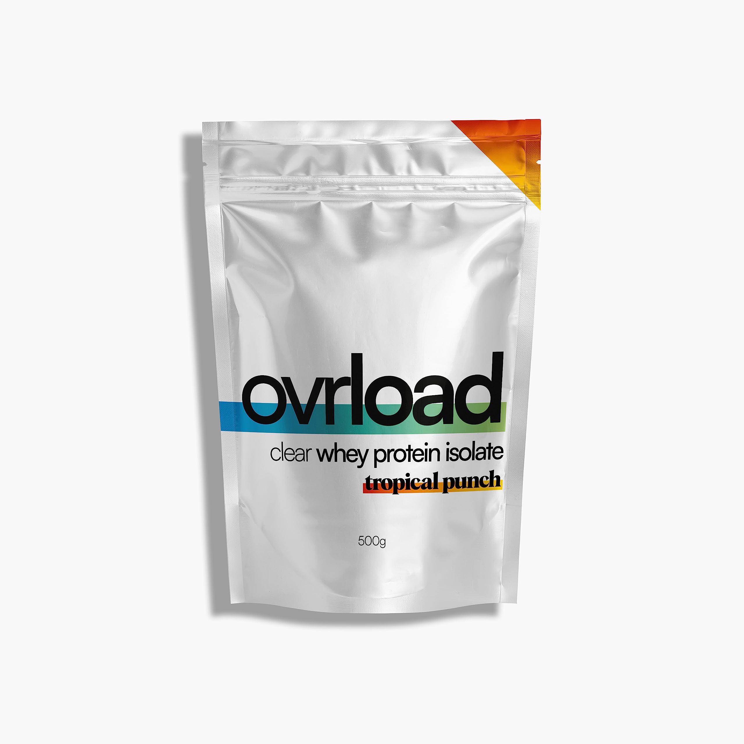 Overload Clear Whey Isolate Protein Powder - Tropical Punch - 500g - 20 Servings - Refreshing ovrload Au supplements