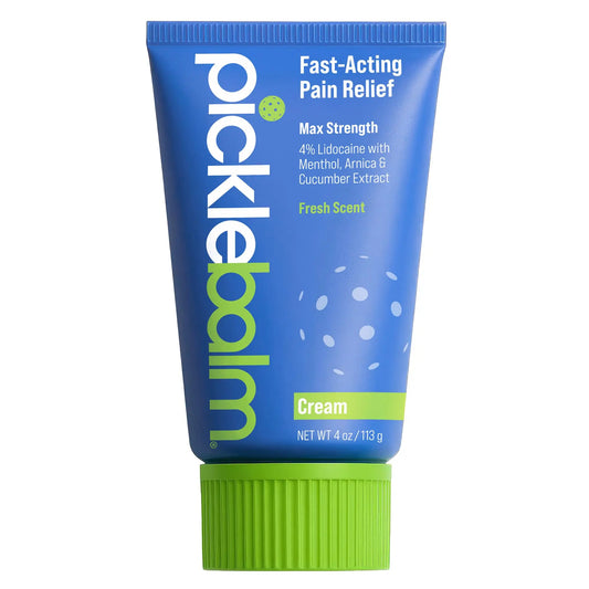 PickleBalm Pickleball Post-Game Muscle Pain Relief Cream with 4% Lidocaine, Arnica, Menthol, Cucumber Seed Extract for Shoulders, Knees, Wrists, and More, 4oz Cream PickleBalmAU supplements