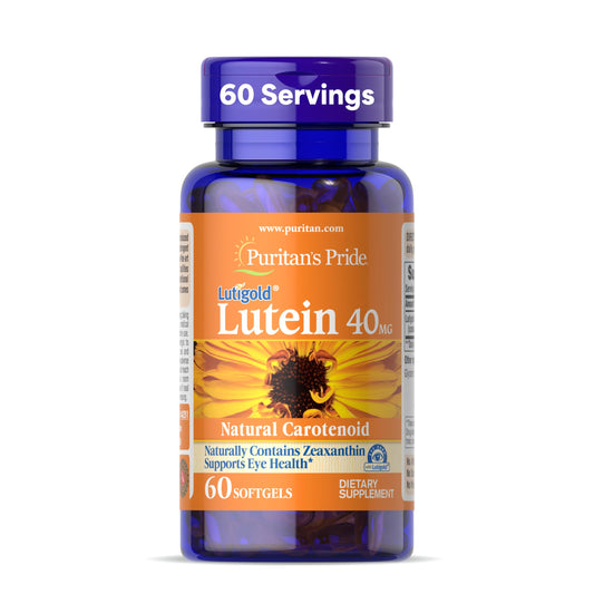 Puritan's Pride Premium Lutigold™ Lutein Carotenoid 40 mg with Zeaxanthin for Men and Women, Dietary Supplement for Eye Health Support, 2 Month Supply, 60 Easy-to-Swallow Softgels Puritan's PrideUS supplements