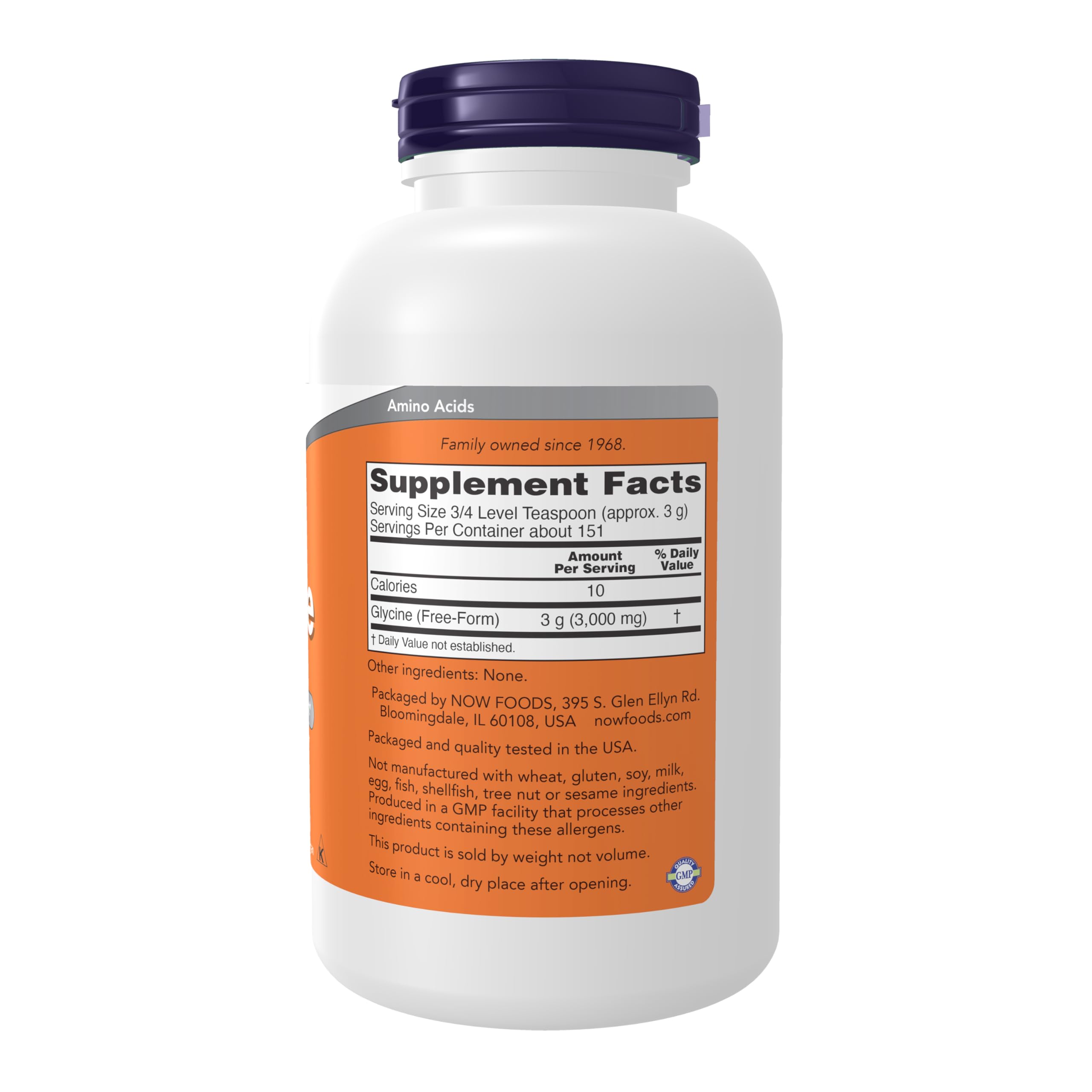 NOW Foods Supplements, Glycine Pure Powder, Promotes Restful Sleep*, Neurotransmitter Support*, 1-Pound NOW Foods Au supplements