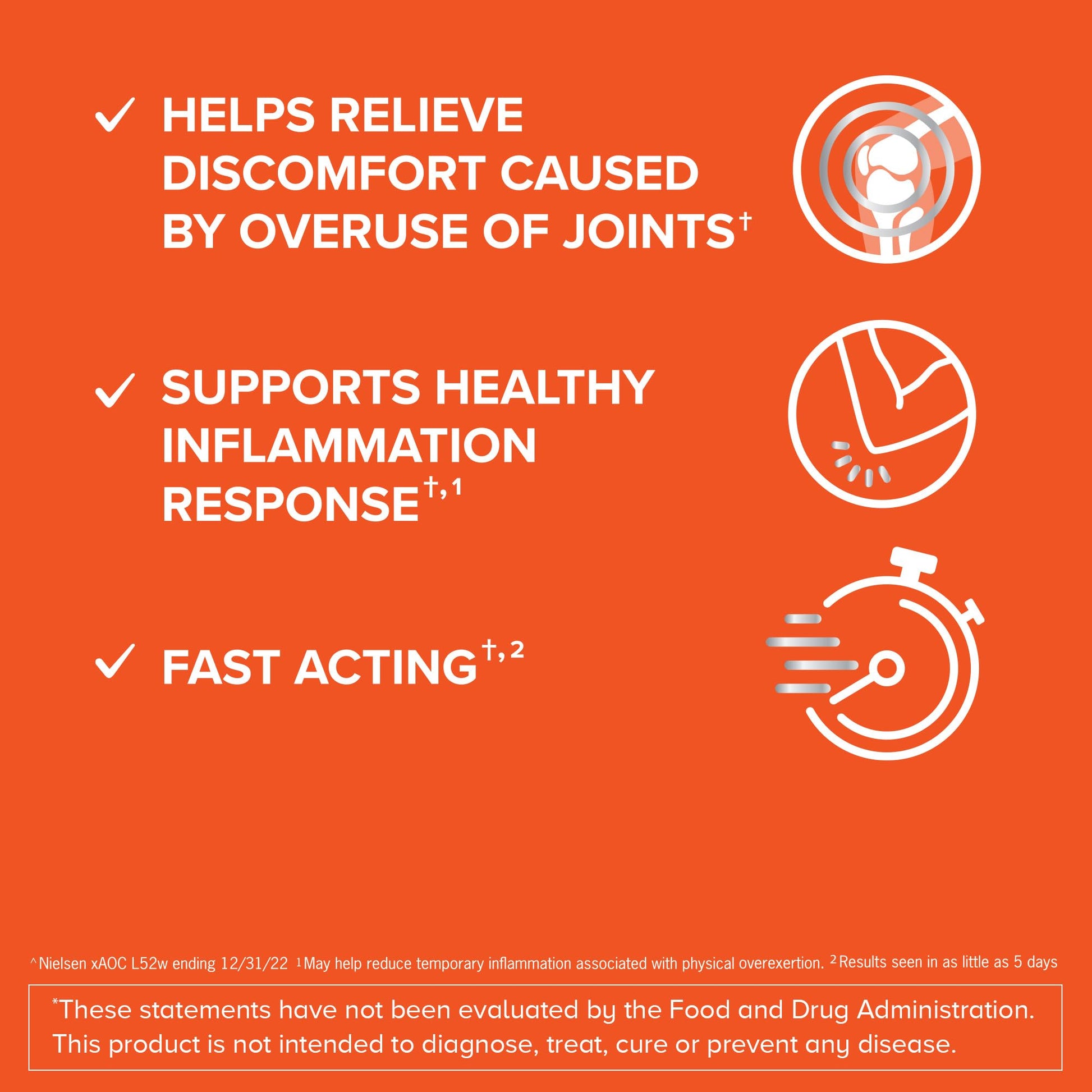 Qunol 5-in-1 Joint Support Supplement, Fast Acting, One Pill Dose, Support Healthy Inflammation Response & Discomfort Caused by Overuse of Joints, Alternative to Glucosamine Chondroitin MSM, 45 Count Qunol Au supplements
