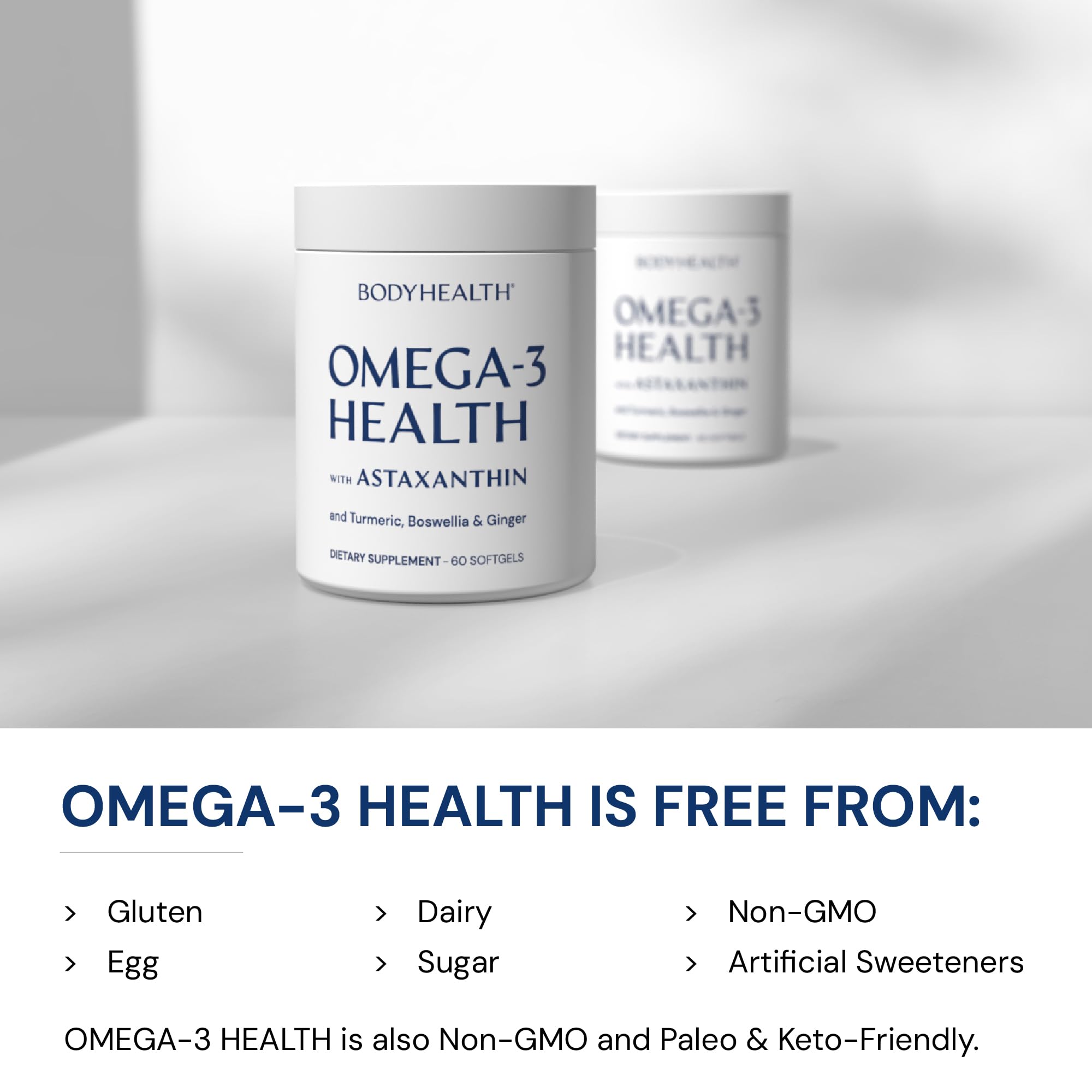 BodyHealth Omega 3 Health, Fish Oil Supplement for Women and Men, Heart and Brain Health, Fish Oil Pills, Fatty Acid Supplements, Omega 3 Vitamins - 60 Soft Gels BodyHealth Au supplements