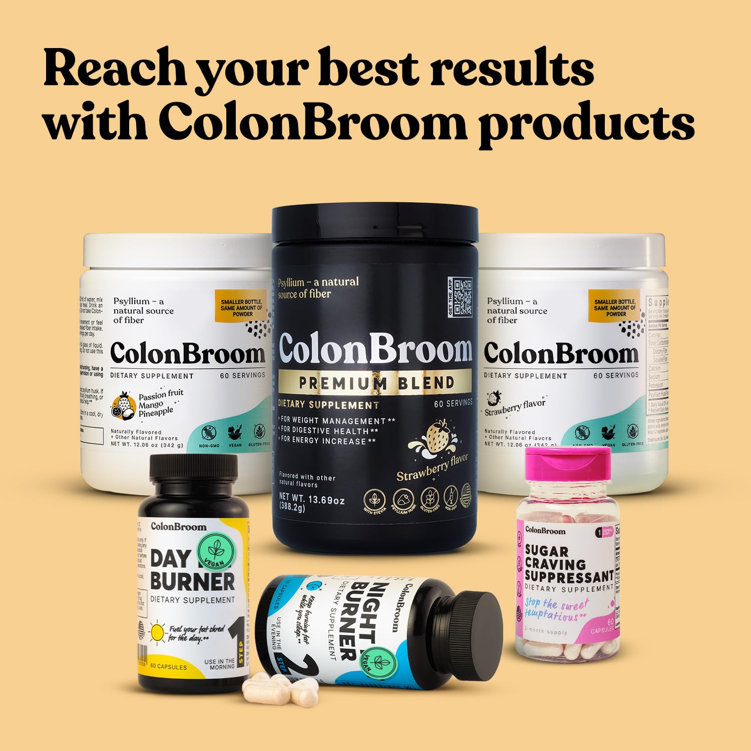 ColonBroom Premium Psyllium Husk Powder (Strawberry, 60 Servings) + Shaker Bottle for Colon Broom Fiber Powder Drink Bundle - Colon Cleanse for Bloating Relief & Gut Health - Fiber Powder Supplement ColonBroom Au supplements