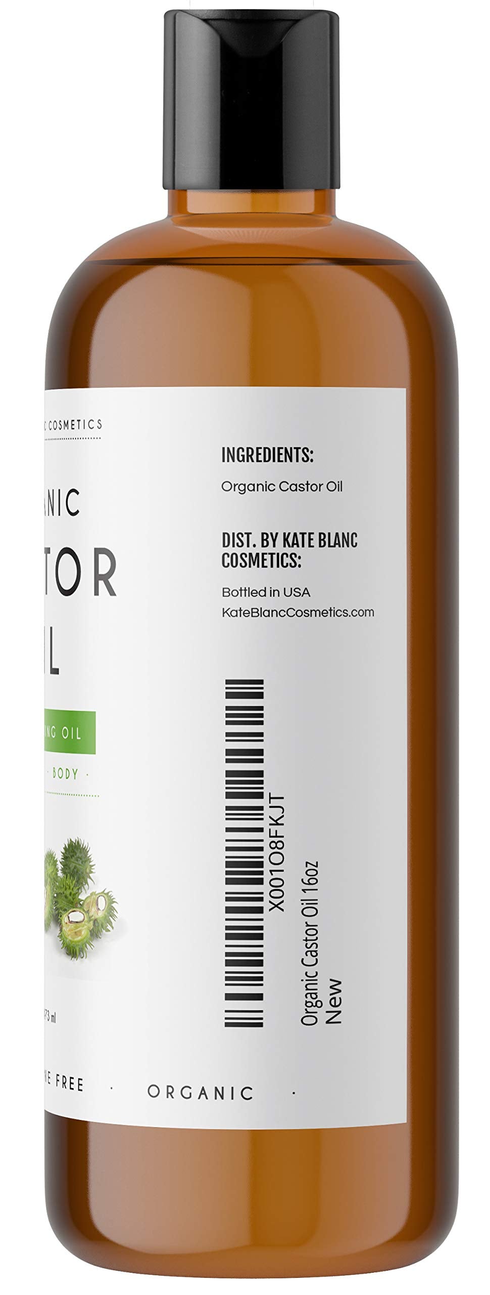 Kate Blanc Cosmetics Castor Oil 16oz - USDA Certified Organic. Cold-Pressed, 100% Pure Kate Blanc Cosmetics Au supplements