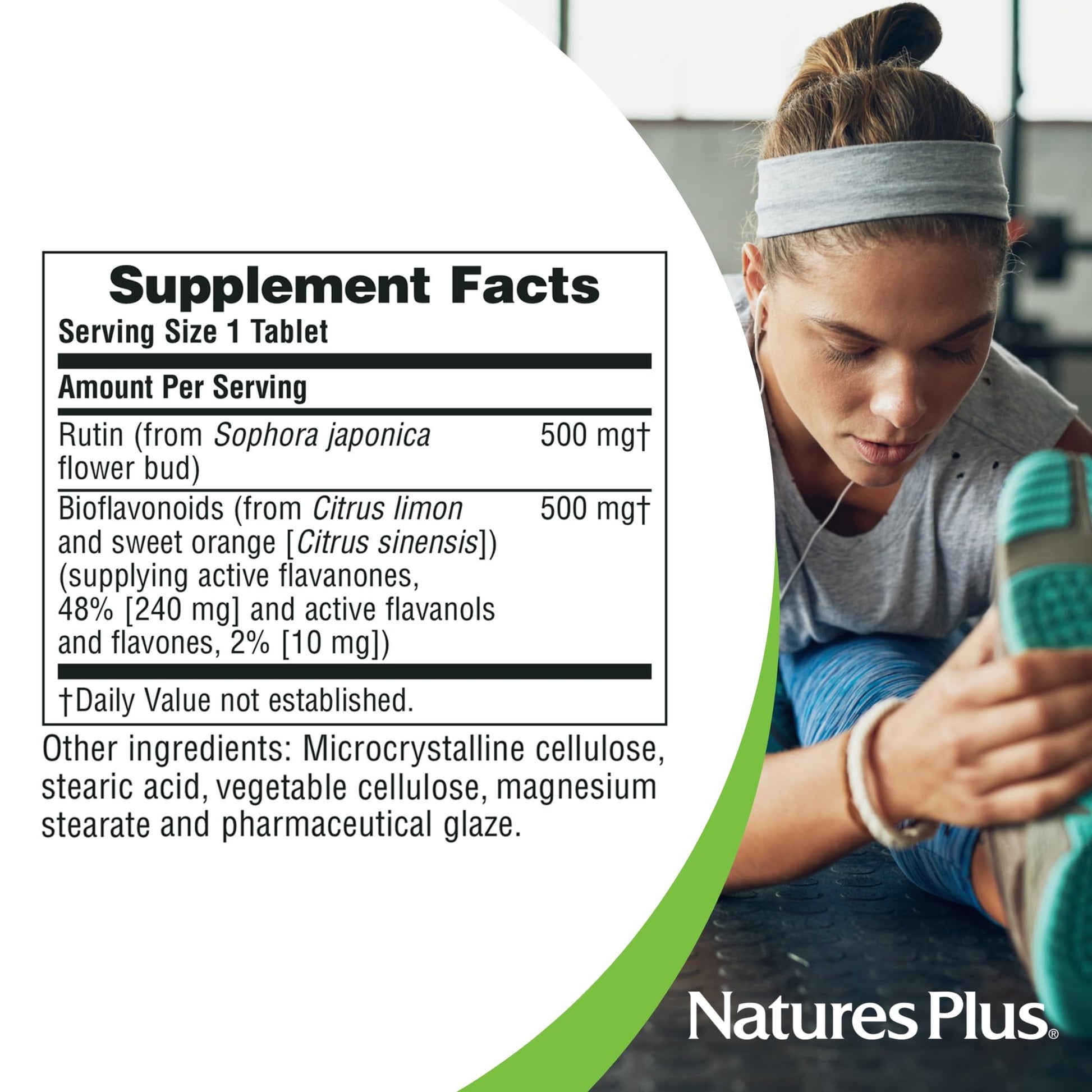 NaturesPlus Biorutin 1000 mg - 90 Tablets - Bioflavonoid & Rutin Complex - Supports Vascular Function & Circulation - Vegetarian, Gluten Free - 90 Servings NaturesPlus Au supplements