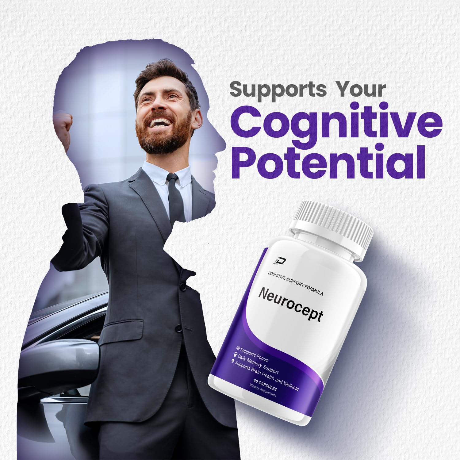 Neurocept Supplement Capsules – All Natural Maximum Strength Formula, Focus & Memory Support (2 Pack – 120 Capsules) Indelo Au supplements