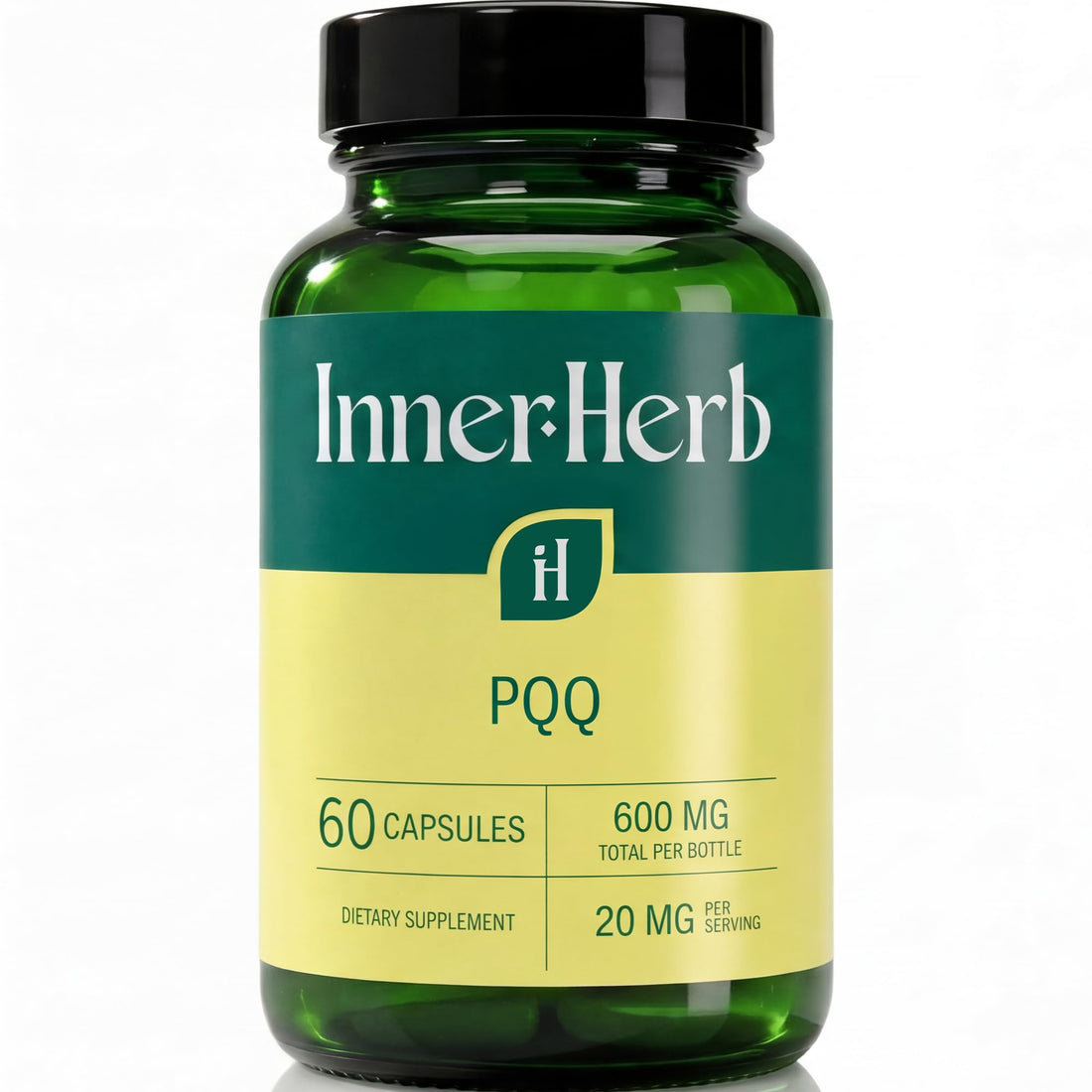 InnerHerb Pyrroloquinoline Quinone PQQ Daily Capsule - Supplement for Adults (60 Capsules, 30 Servings) (20mg Per Serving) InnerHerb uk supplements