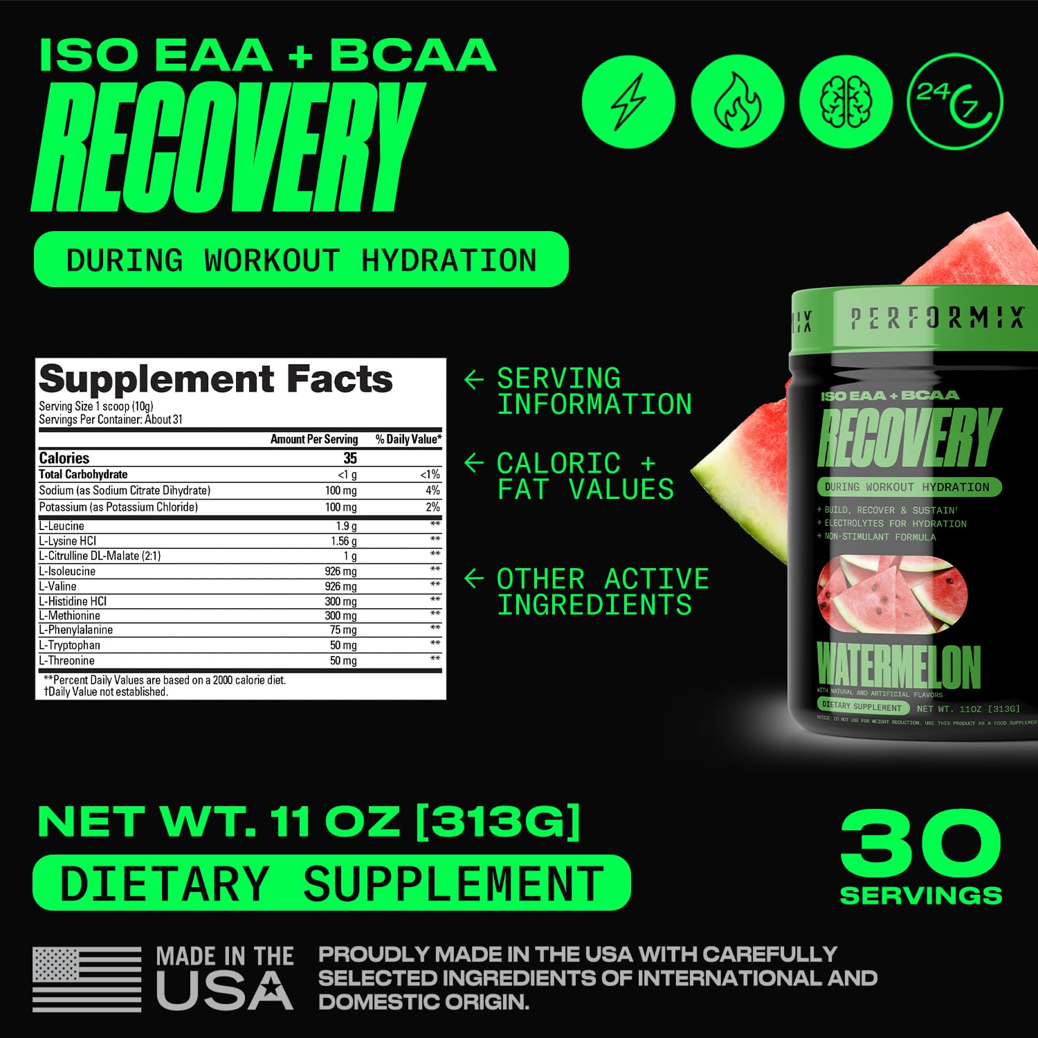 PERFORMIX - ISO EAA & BCAA - Intra & Post Workout - Branched Chain PERFORMIX Au supplements