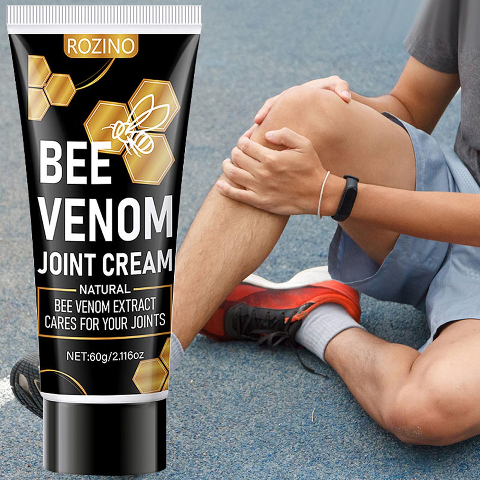 Bee Venom Joint Cream for Knees & Joints - Lightweight Moisturizing Cream for Dry Skin, Fast Absorbing & Non-Greasy Formula - Supports Comfortable Movement (2.116OZ) Generic Au supplements